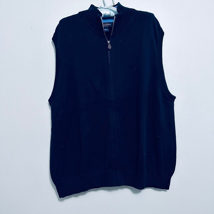 Brooks Brothers Brooks Brothers navy full zip sweater vest Size US XL / EU 56 / 4 - 2 Thumbnail