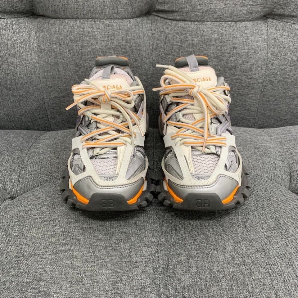 Balenciaga Balenciaga Track Sneakers Gray/Orange With Original Box & Ex Size US 5 / IT 35 - 5 Thumbnail