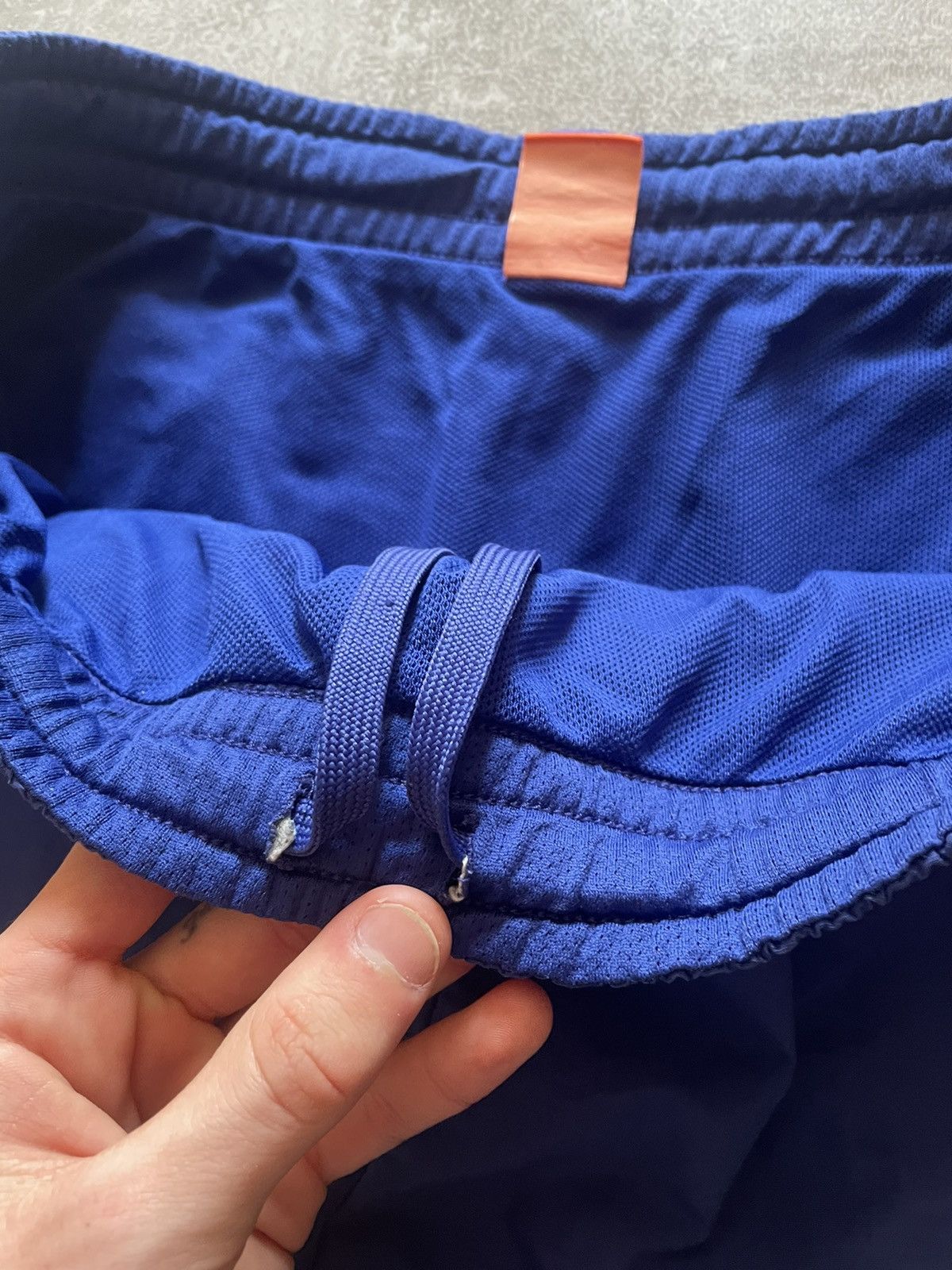 Nike × Vintage Vintage Nike Blue Nylon Shorts Swoosh Logo Y2K Size US 36 / EU 52 - 4 Thumbnail