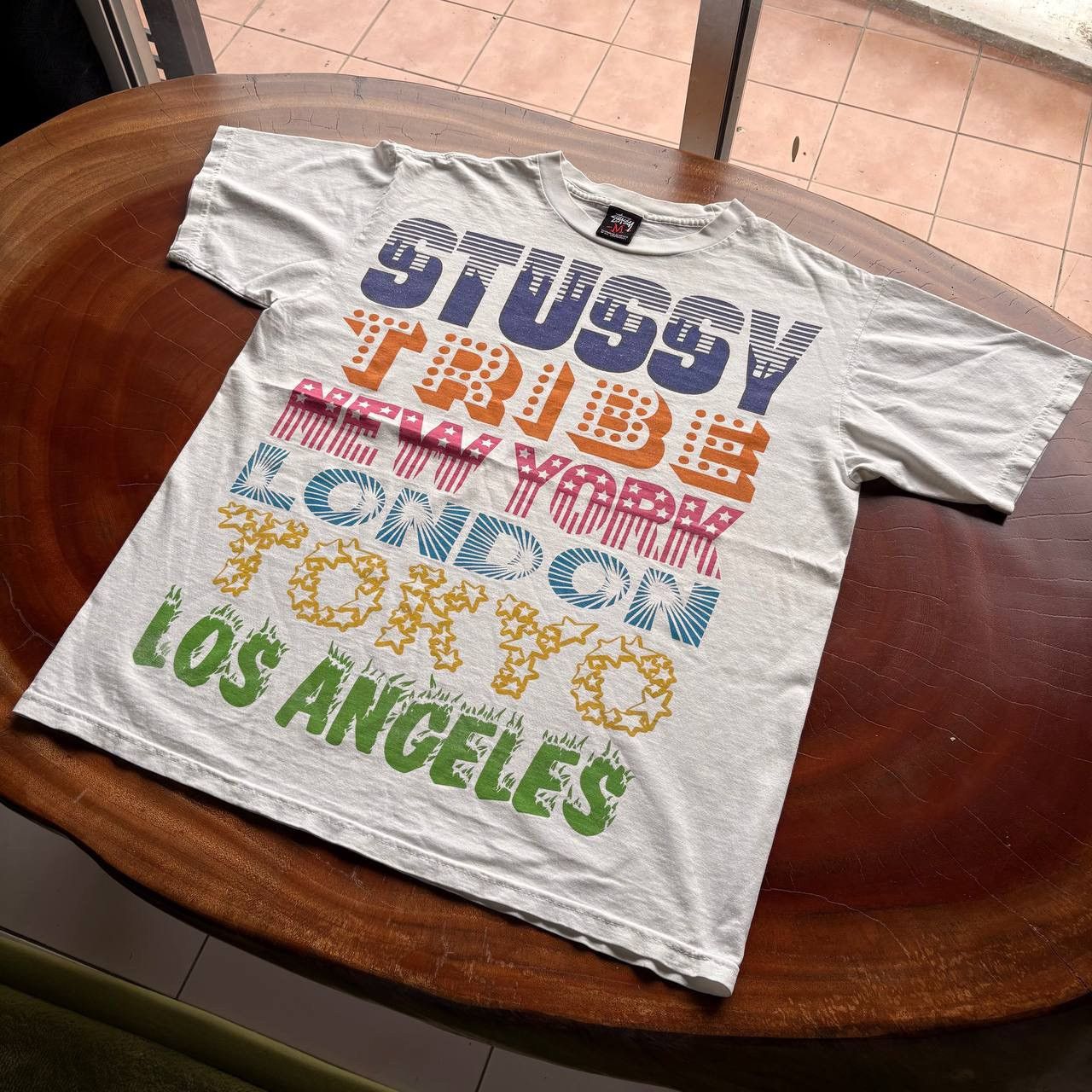 Stussy Y2K 2008 Stussy Tribe International White Tshirt Size US M / EU 48-50 / 2 - 3 Thumbnail