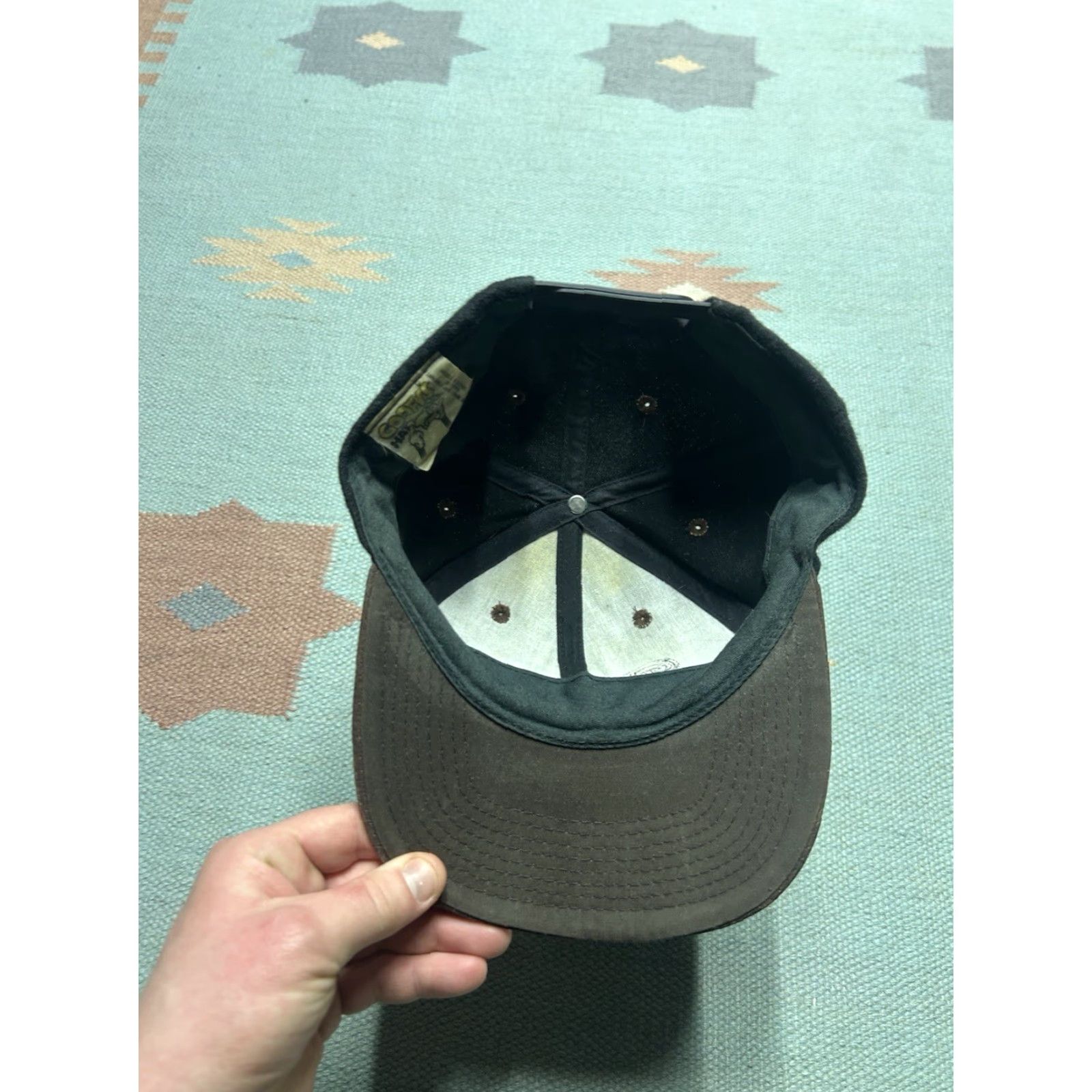 Mickey Unlimited VINTAGE Mickey Unlimited Snapback Hat Cap Mickey Mouse Wool Leather Brim Black Cartoon Spell Out Adjustable Men Size ONE SIZE - 6 Thumbnail
