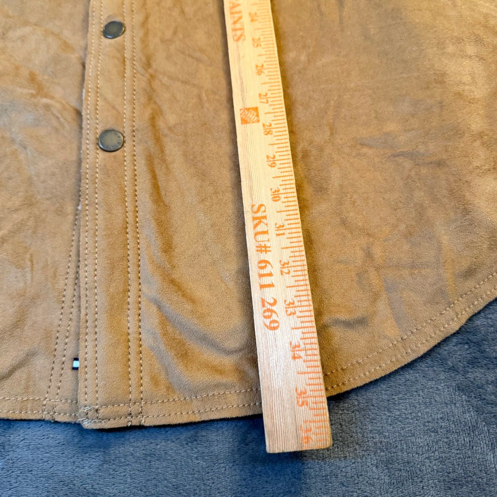 Tommy Hilfiger Tommy Hilfiger Shirt Jacket Tan Suede Sherpa Lined Outdoor Preppy Mens 2XL XXL Size US XXL / EU 58 / 5 - 7 Thumbnail