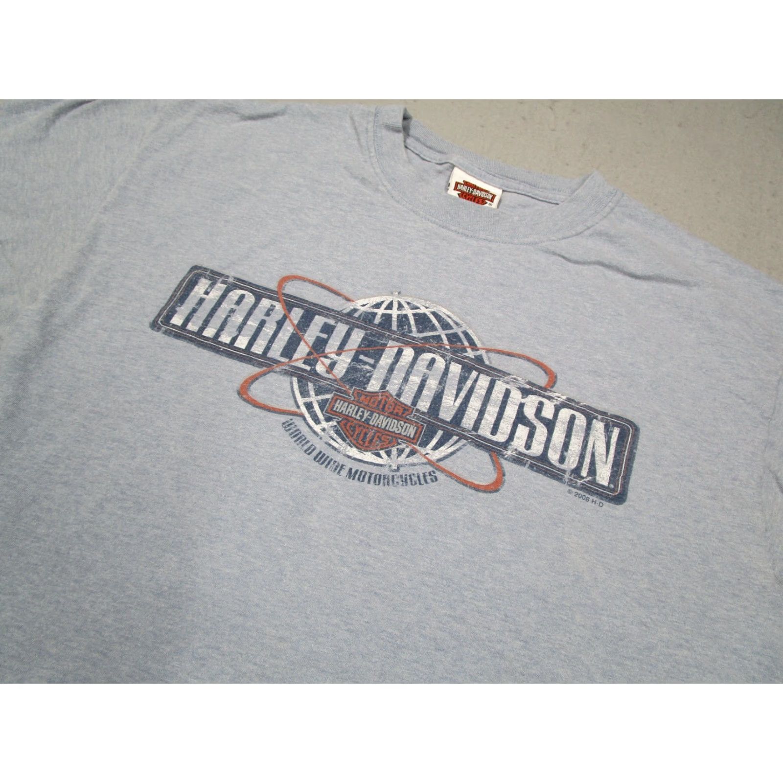 Harley Davidson Harley-Davidson Shirt Mens Large Blue RK Stratman 2008 Myrtle Beach Double Sided T-Shirt USA Motorcycle Retro Size US L / EU 52-54 / 3 - 2 Thumbnail