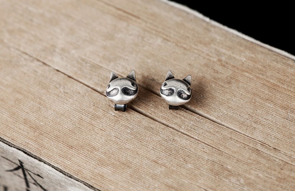 Jewelry Cat Rare Earrings One Pairs Chrome Jewelry Size ONE SIZE - 6 Thumbnail