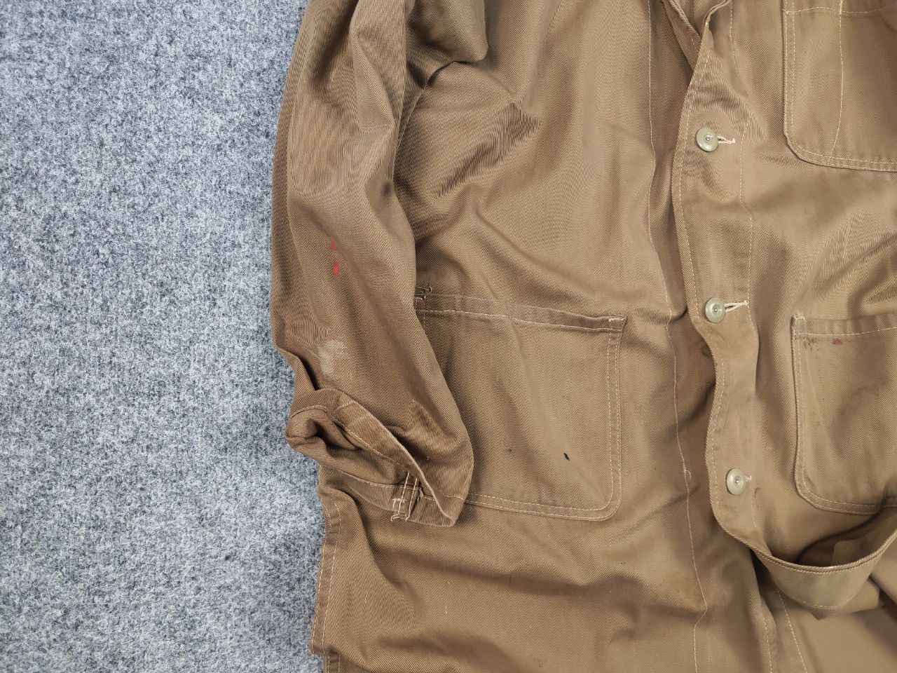Vintage Skyways Sanforized British 60's drill work Distressed Jacket Size US M / EU 48-50 / 2 - 6 Thumbnail