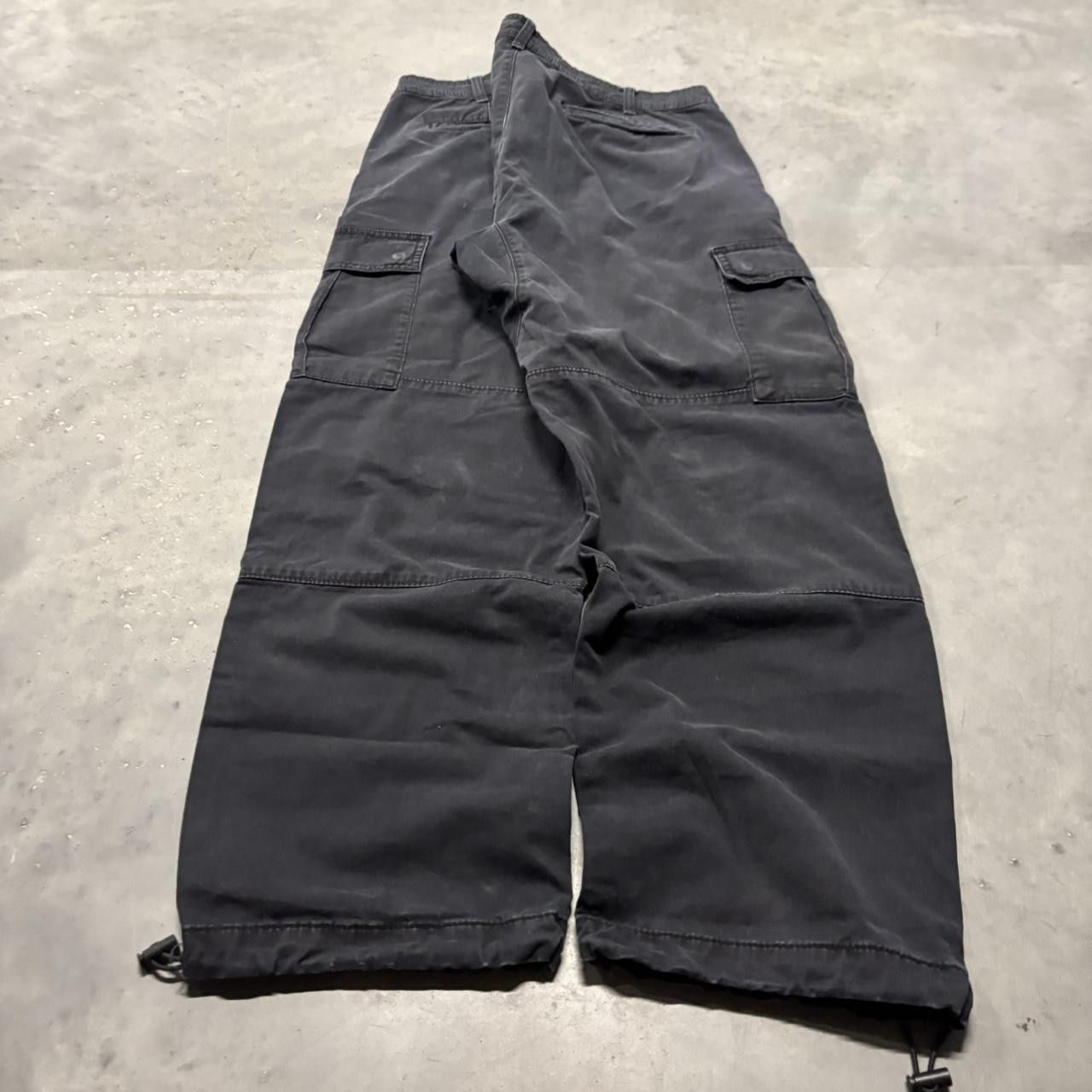 Japanese Brand × Vintage Crazy Vintage Y2K/2000s Baggy Black Streetwear Skater Style Cargo Pants! Size US 36 / EU 52 - 4 Thumbnail