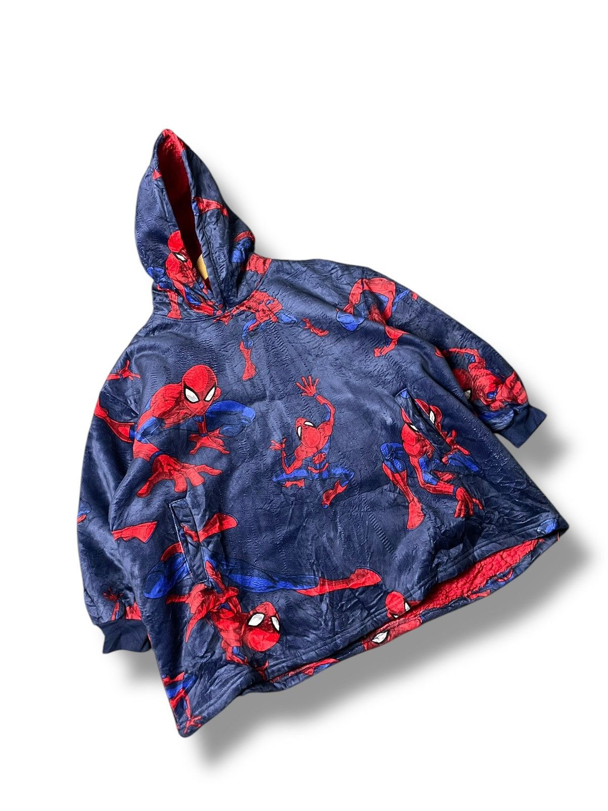Japanese Brand Spiderman Oversized Hoodie Plush Lined (78) Size US XL / EU 56 / 4 - 4 Thumbnail