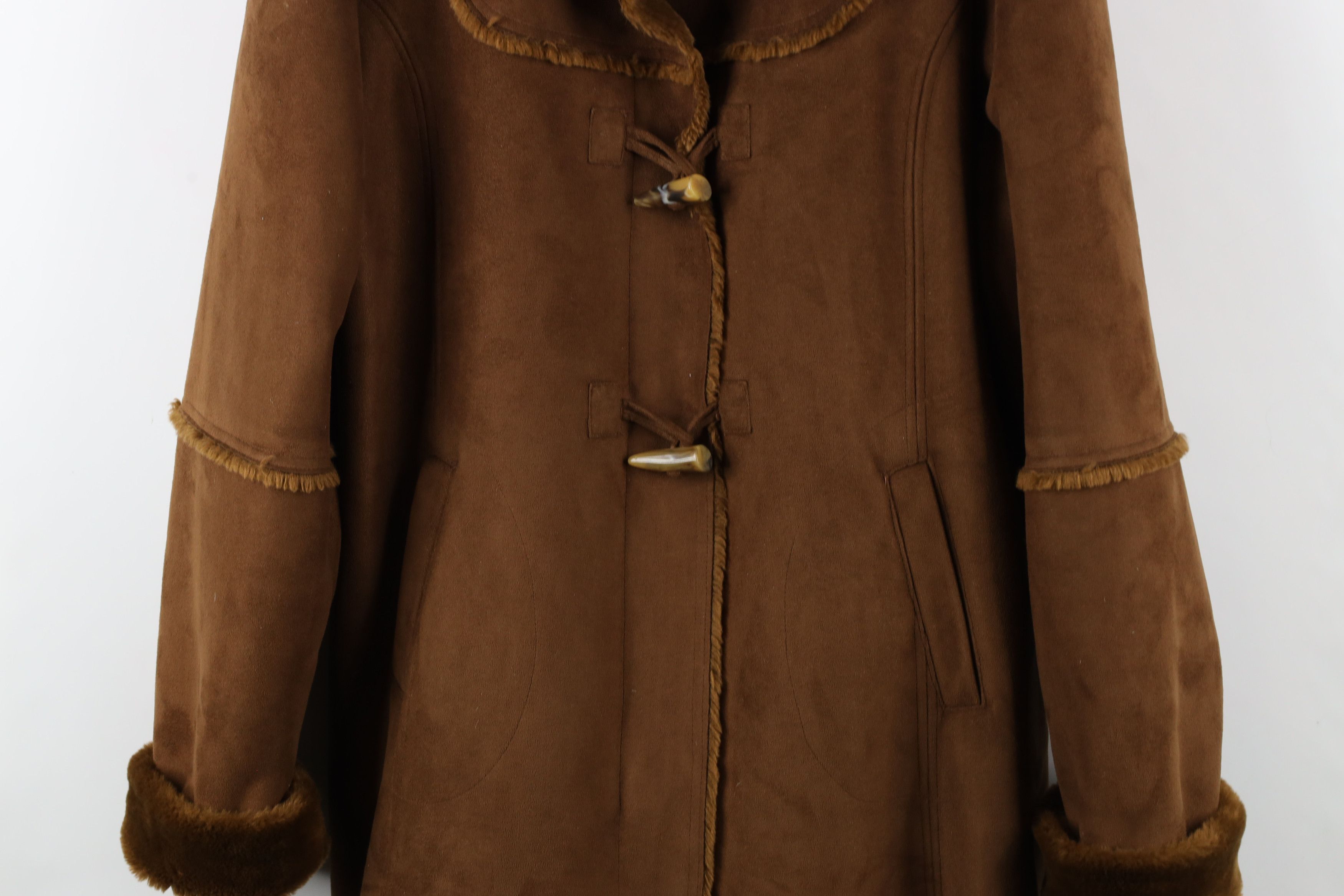 Vintage Vintage 90s Streetwear Plush Pennylane Coat Jacket Brown Size XL / US 12-14 / IT 48-50 - 3 Thumbnail