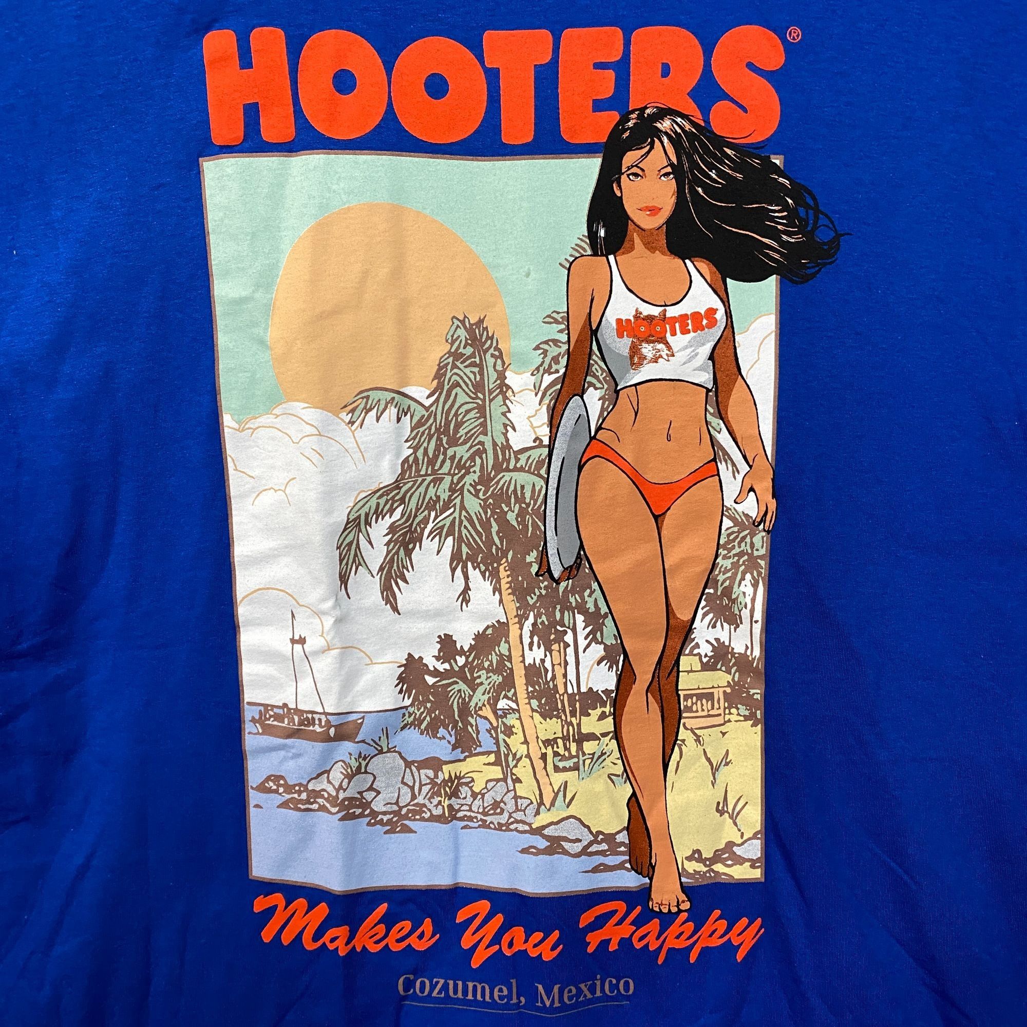 Other Hooters Makes You Happy Cozumel Mexico Beach Babe Sports Bar Size US L / EU 52-54 / 3 - 2 Thumbnail