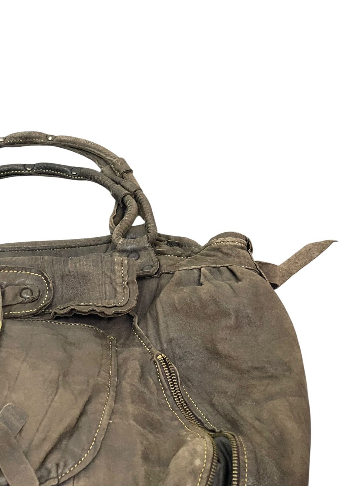 Genuine Leather Full Leather Ellen Tracy Tote Shoulder Large Bag 7🟩 Size ONE SIZE - 10 Thumbnail