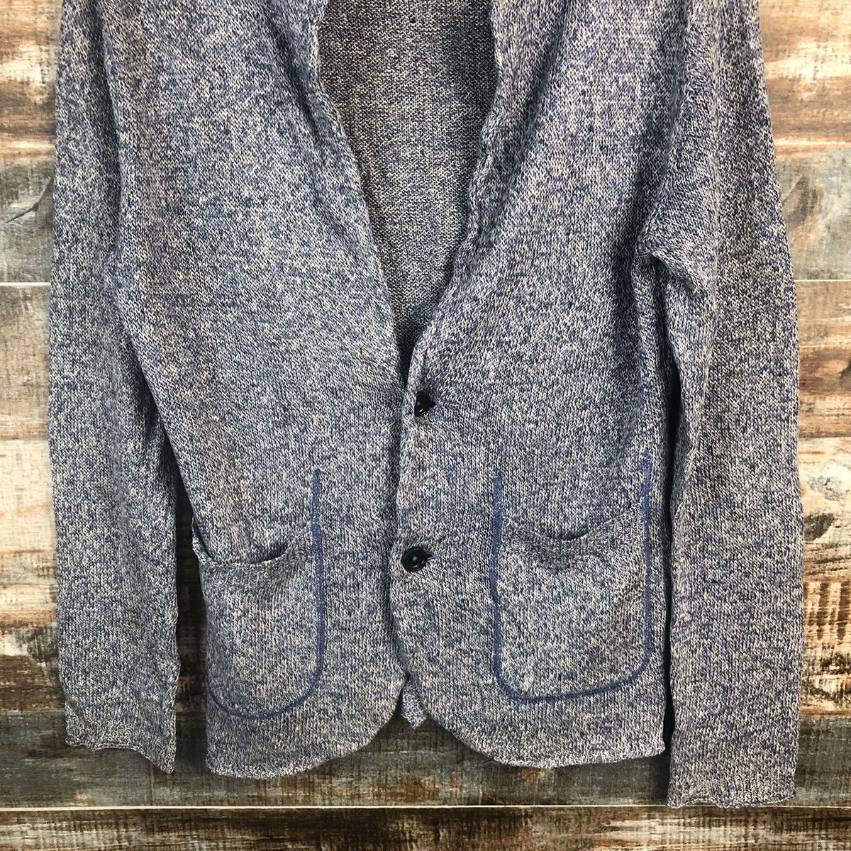 Boycott × Homespun Knitwear BoyCott Blue Cardigan Knitwear #A1285 Size M / US 6-8 / IT 42-44 - 6 Thumbnail