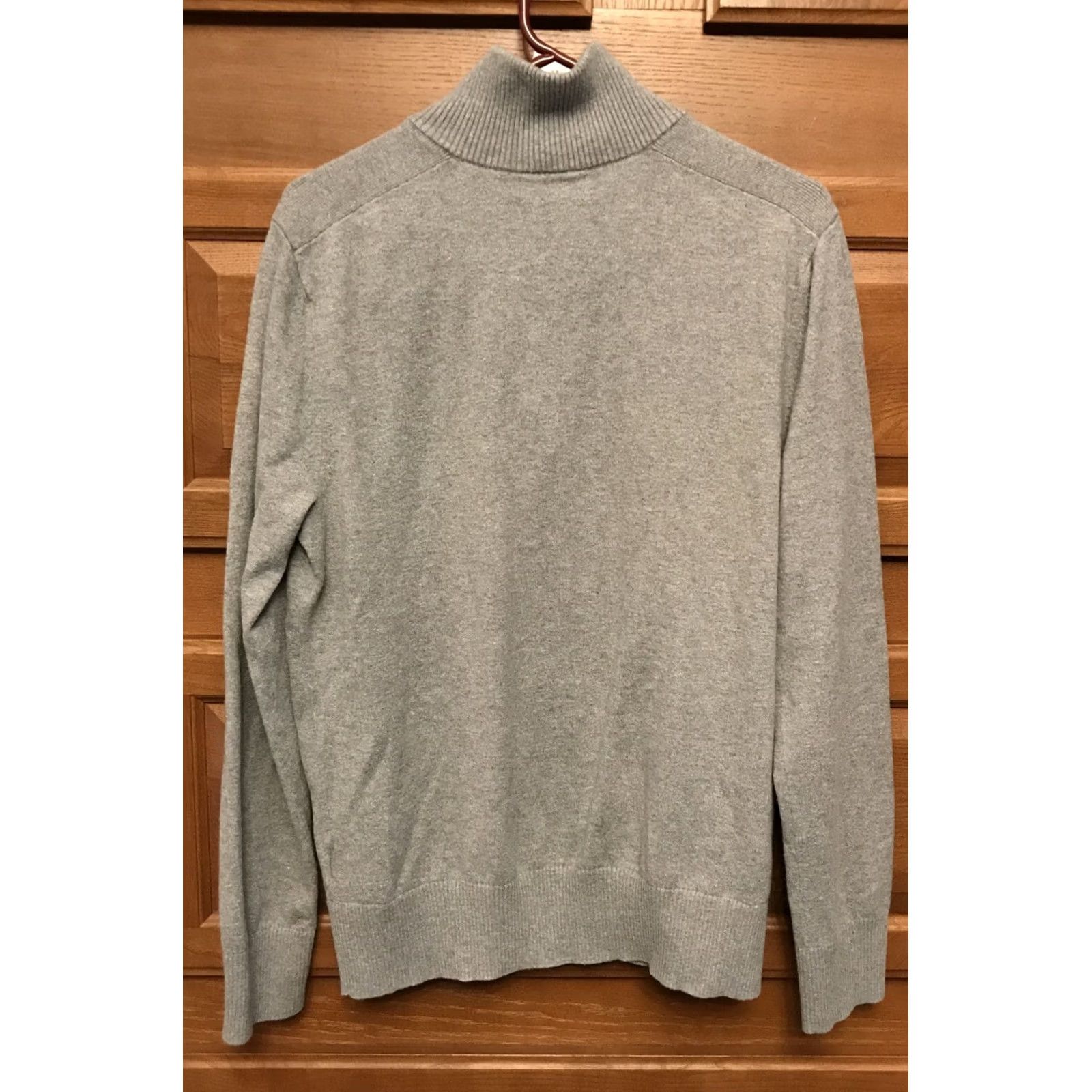 Banana Republic Banana Republic Sweater Mens Large Gray Mock Neck 1/4 Zip Cotton Cashmere 488 Size US L / EU 52-54 / 3 - 2 Thumbnail