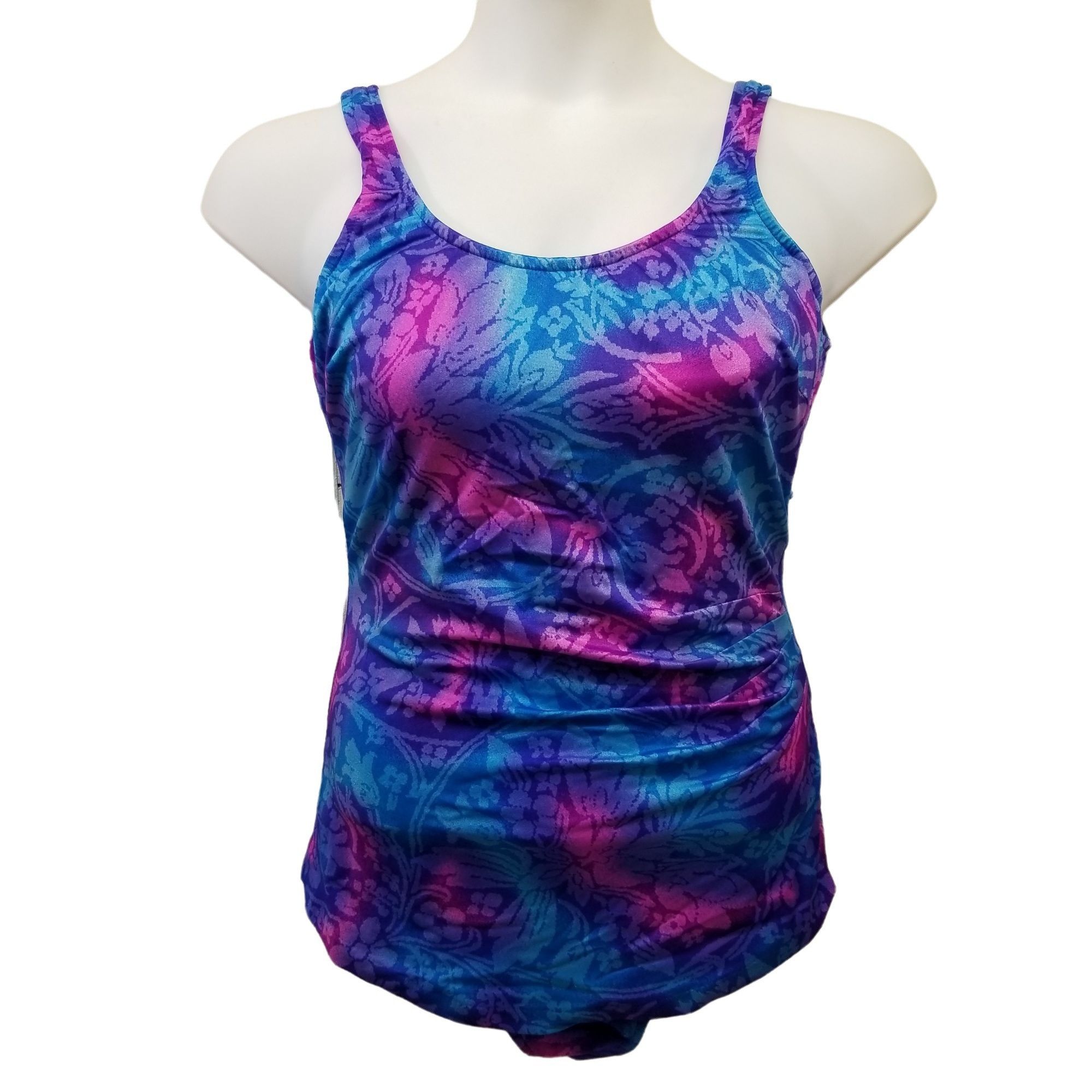Other Maxine Hollywood Vintage 18 Bathing Suit One Pc Swim Tropica Size ONE SIZE - 9 Thumbnail