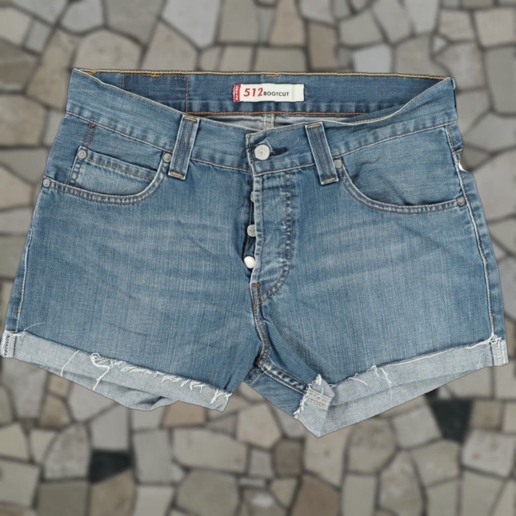 Denime Levis 512 Recycled Denim Shorts Blue Women's 32 Regular Jeans 512 Recycled Cotton Denim Shorts Blue Women 32 Regular Size 24" / US 00 / IT 34 - 1 Thumbnail