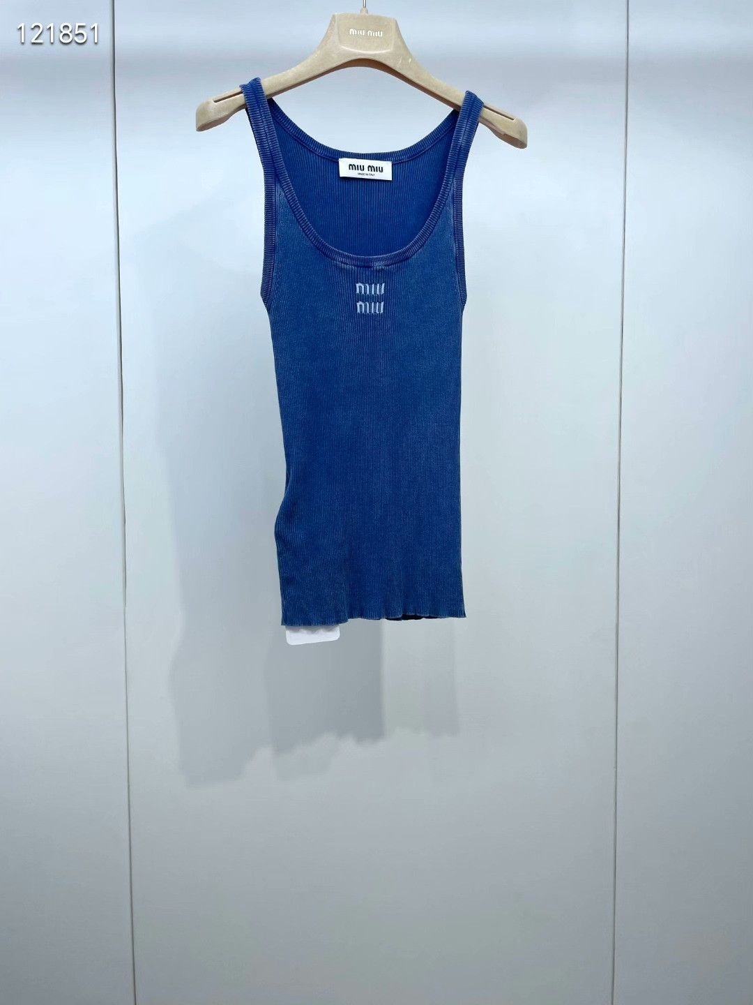 Miu Miu Miu Miu 2024 Fitted Jacquard Logo Camisole Size XS / US 0-2 / IT 36-38 - 1 Thumbnail
