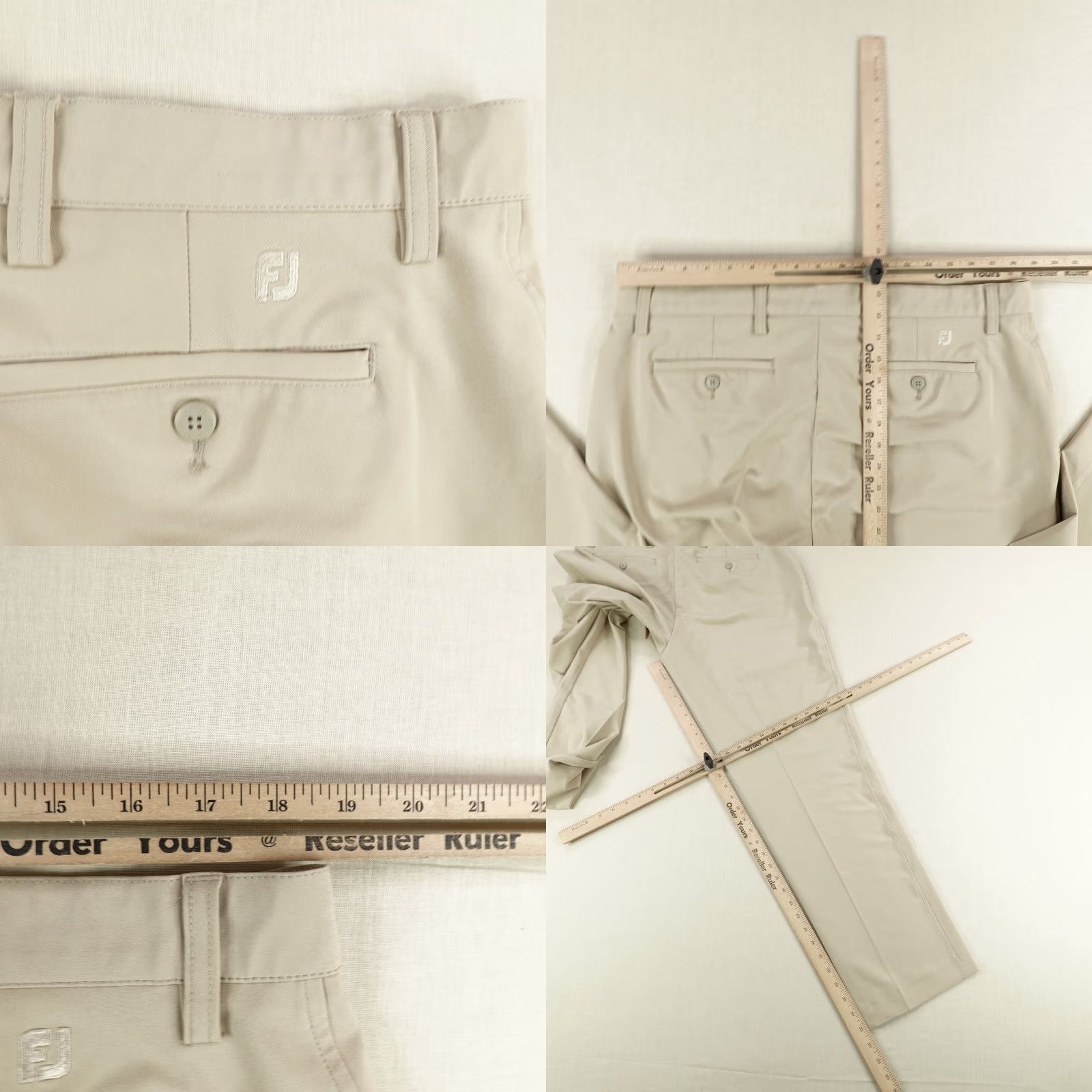 Footjoy FootJoy Pants Mens 38x32 Khaki Beige Tan Performance Golf Golfer Flex Chino FootJoy Size US 38 / EU 54 - 8 Thumbnail