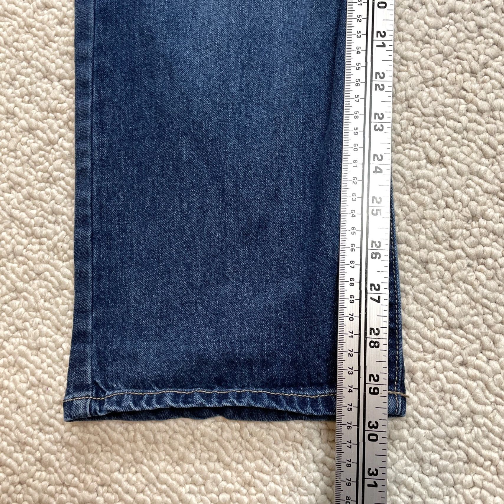 Vintage Rue 21 Jeans Womens 12 Blue Denim Dark Wash Distressed Straight Leg 32x29.5 Size 34" / US 12 / IT 48 - 5 Thumbnail