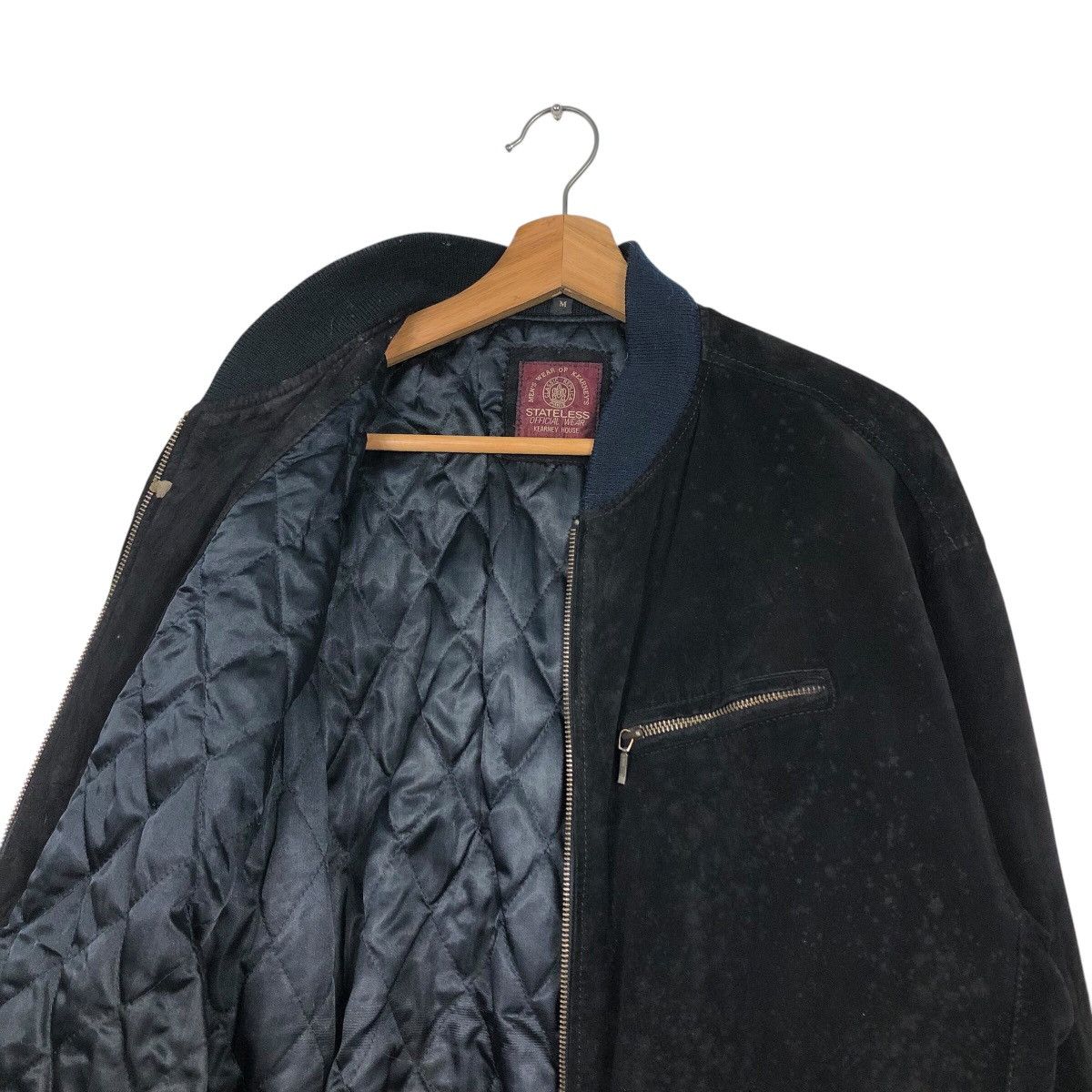 Japanese Brand 📌Vtg Suede Leather Bomber Jacket Kearney House Issey Miyake Size US M / EU 48-50 / 2 - 13 Thumbnail