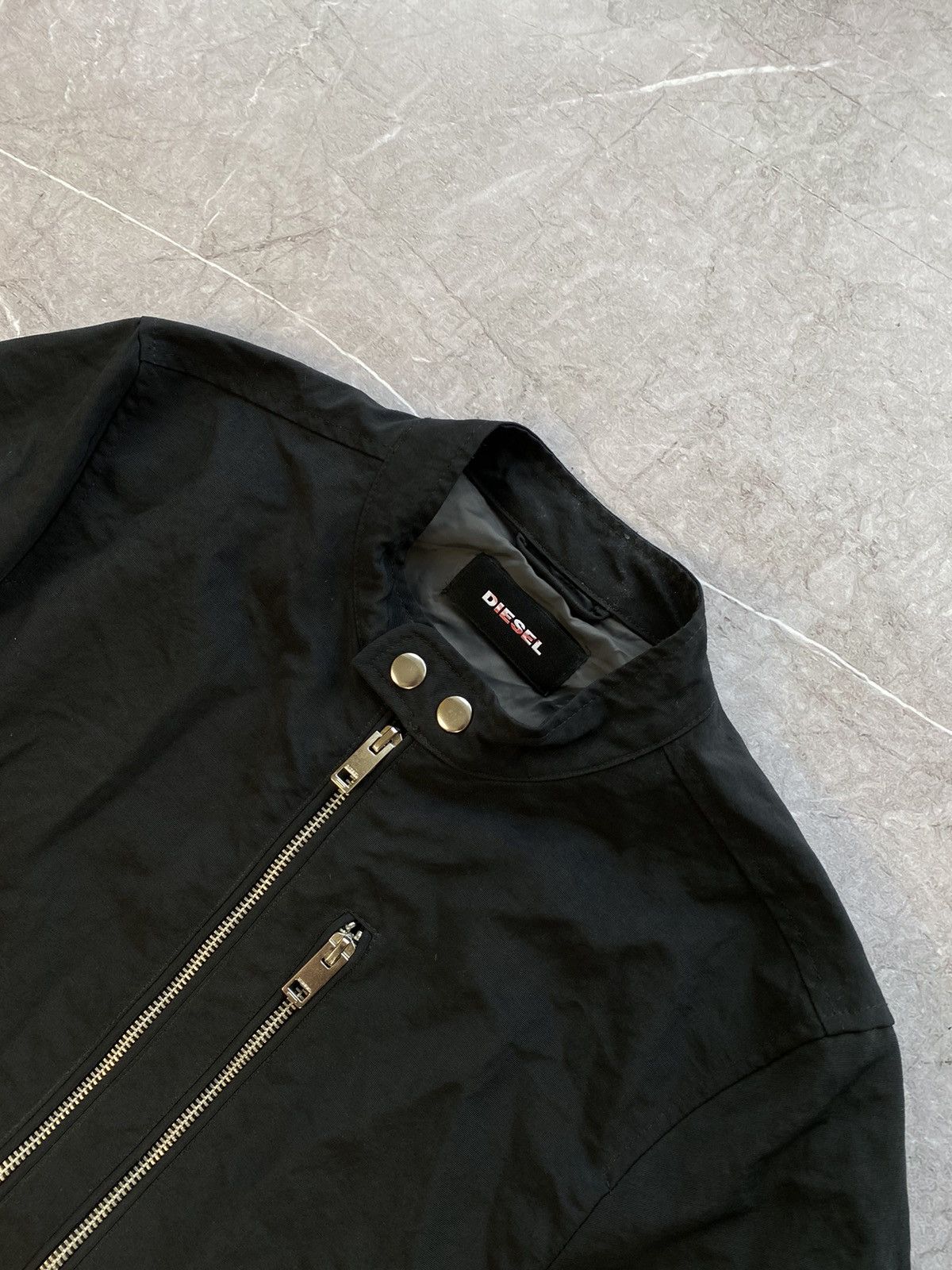 Diesel × Vintage Rare Y2K Diesel Bomber Light Black Jacket 100% Nylon Size US S / EU 44-46 / 1 - 4 Thumbnail