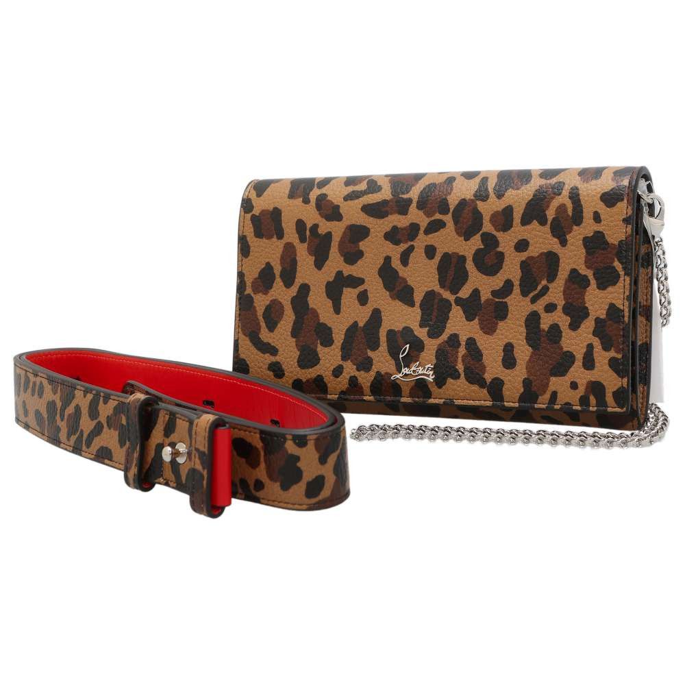 image of Christian Louboutin Waist Pouch Chain Shoulder Bag Brown, Women's