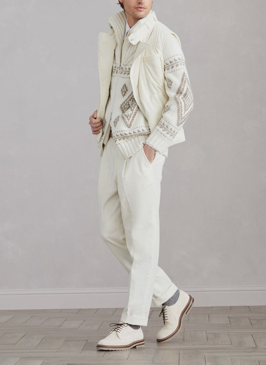 Brunello Cucinelli o1w1db10326 Cashmere Cardigan in White Size US S / EU 44-46 / 1 - 2 Thumbnail