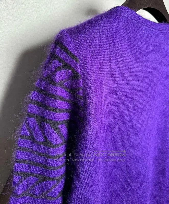 Yves Saint Laurent Yves Saint Laurent Purple Knit Dress for Women . Size XXS / US 00 / IT 34 - 7 Thumbnail