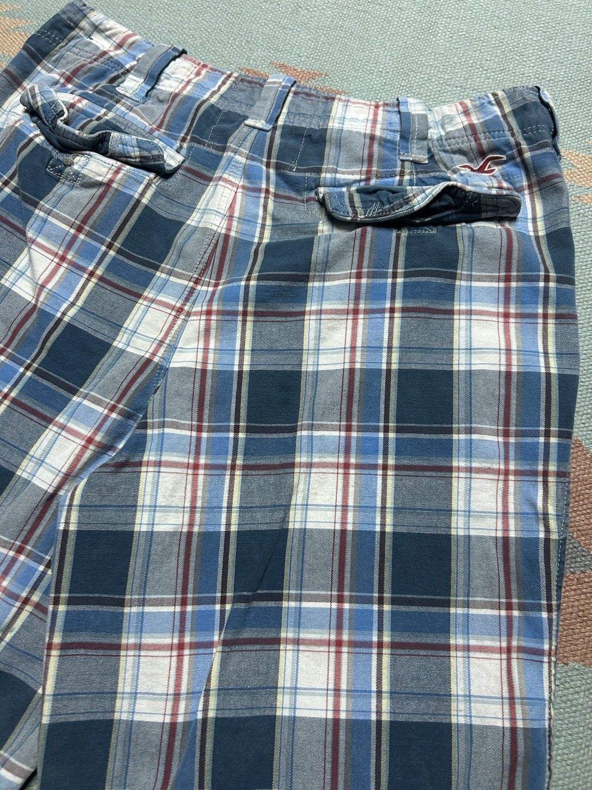 Hollister Hollister men’s plaid shorts cotton blue casual wide leg 34 Size US 34 / EU 50 - 11 Thumbnail