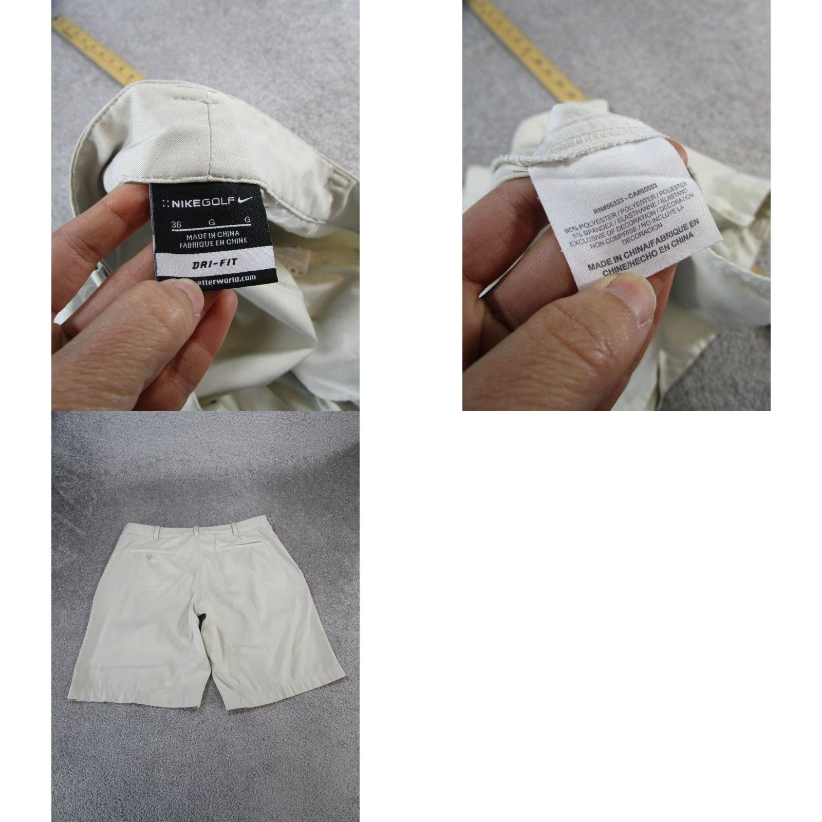Nike Nike Golf Shorts 36 Beige Lightweight Dri Fit Mens Size US 36 / EU 52 - 8 Thumbnail