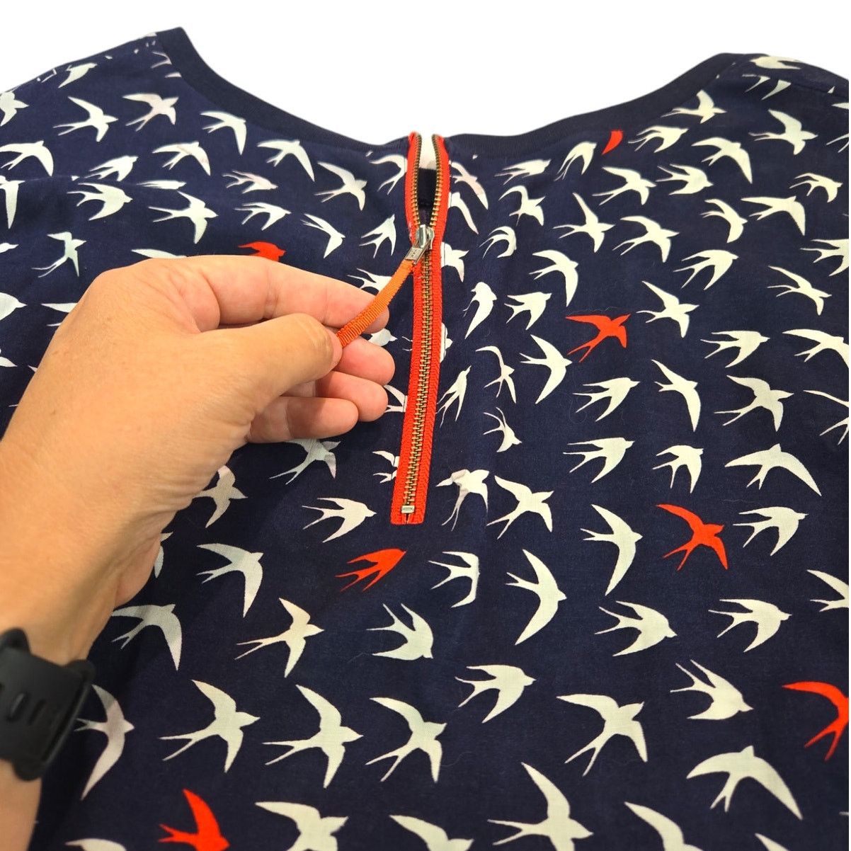 Anthropologie Anthropologie Maeve | 3/4 Sleeve Flock of Birds Shirt | Sz 2 Size XS / US 0-2 / IT 36-38 - 5 Thumbnail