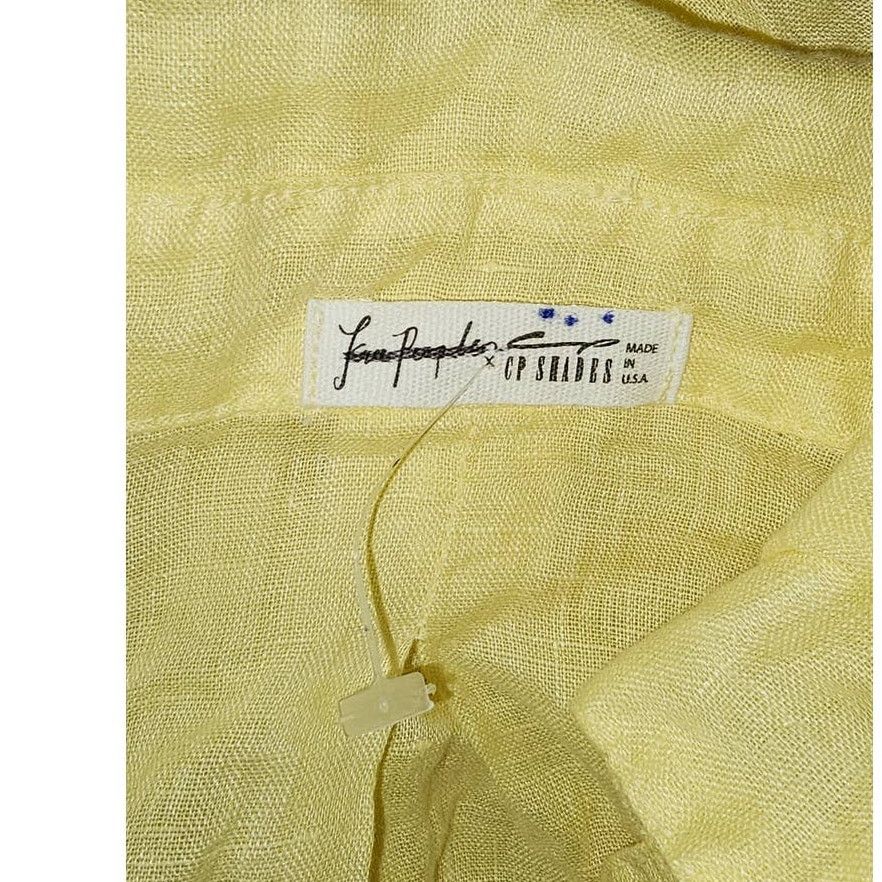 Free People New Free People CP Shades Solid Ruffle Linen Shirt $252 XS Size XS / US 0-2 / IT 36-38 - 4 Thumbnail
