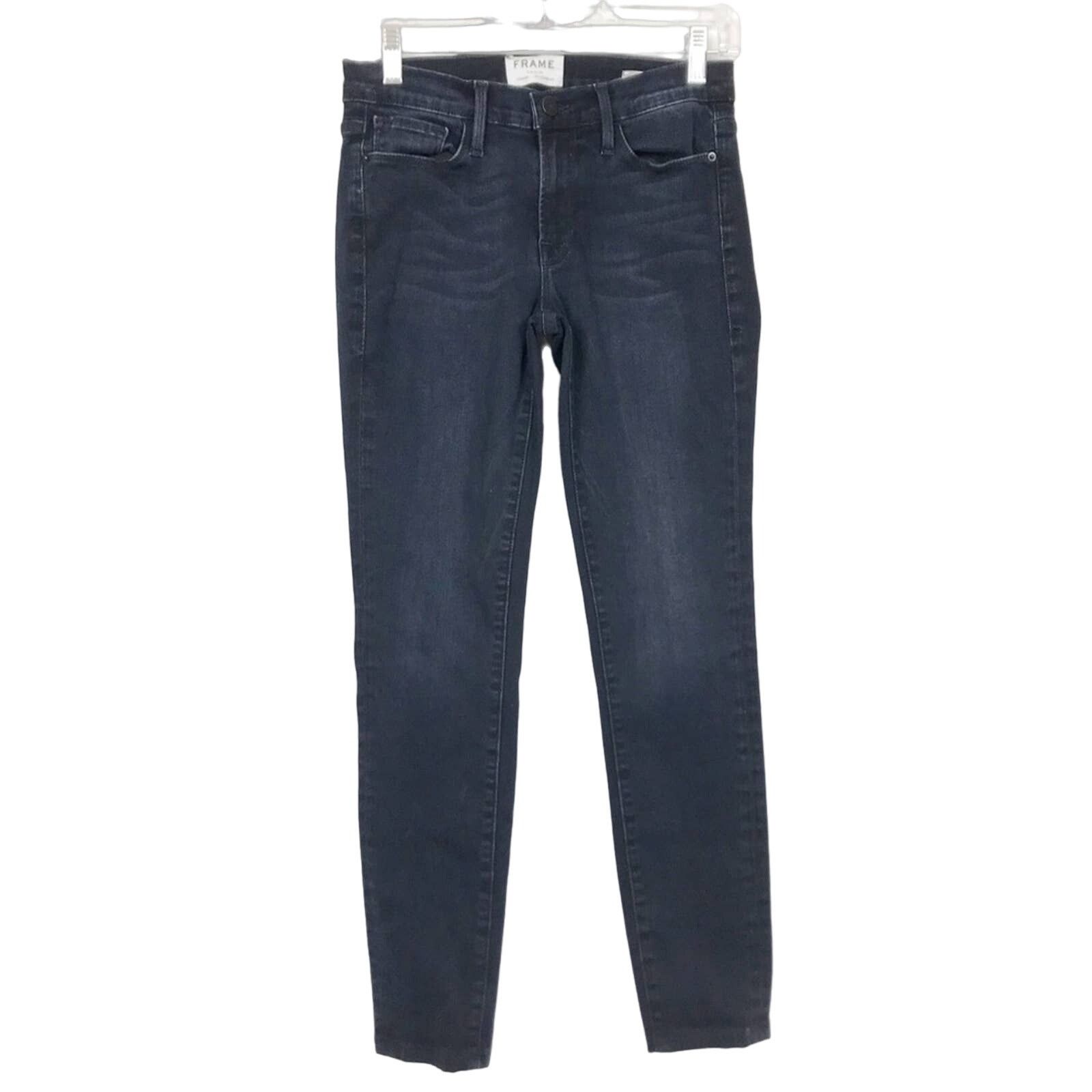 Frame Frame Denim Le Skinny de Jeanne Dark Wash Jeans Size 27" / US 4 / IT 40 - 1 Thumbnail