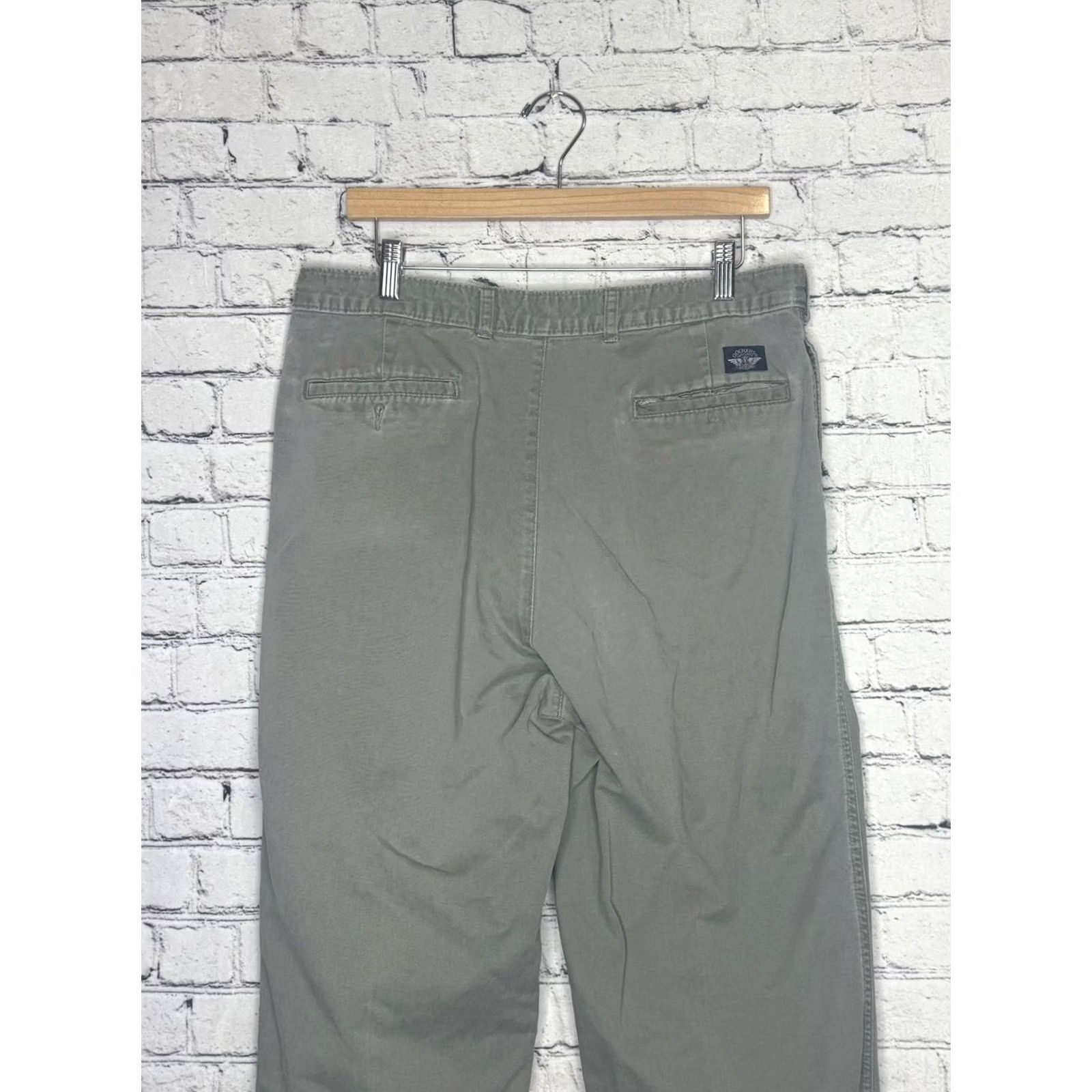 Dockers Dockers Mens Casual Pants Olive Green Size 38x34 Straight Leg Button Closure Cotton Size US 38 / EU 54 - 6 Thumbnail