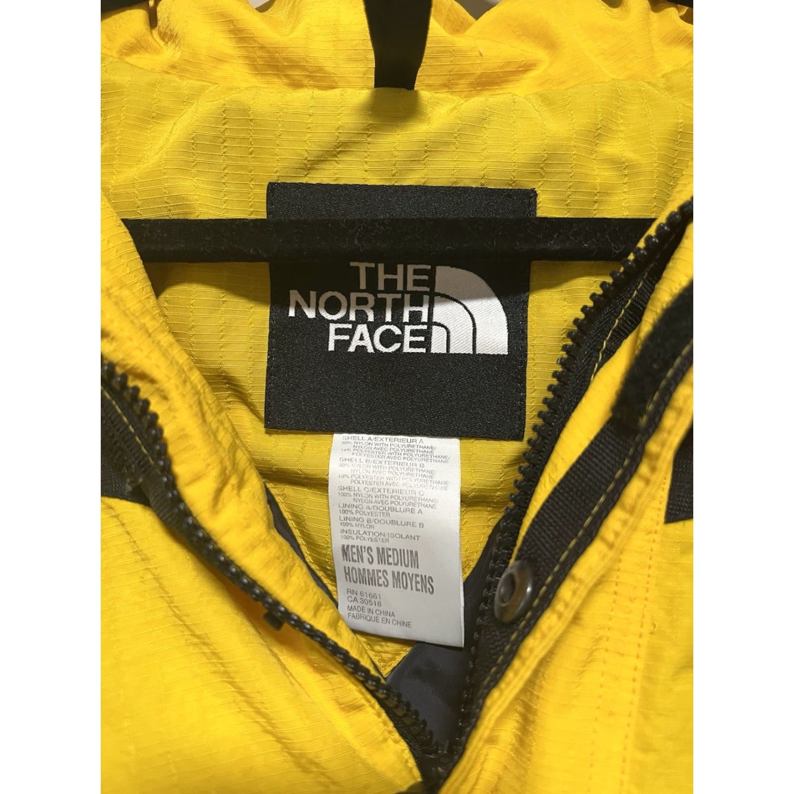 The North Face VINTAGE The North Face Jacket Mens M Yellow Parka 90s Hooded Full Zip Winter Size US M / EU 48-50 / 2 - 5 Thumbnail