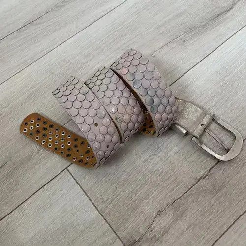 Other Y2K Pink BB Style Studded Leather Belt Size ONE SIZE - 2 Thumbnail