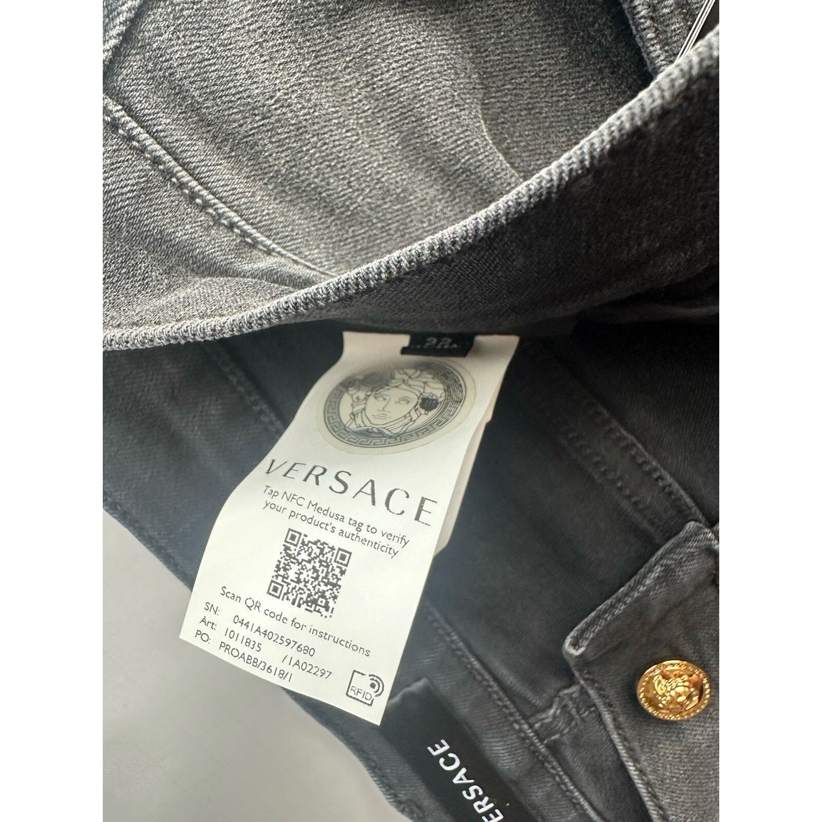 Versace Versace Men’s Denim Stretch Black Jeans Size 32 US 1011835 Size US 32 / EU 48 - 10 Thumbnail
