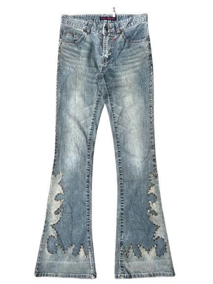Japanese Brand JAPANESE BRAND FLARED JEANS RARE DESIGN Size 29" - 1 Thumbnail