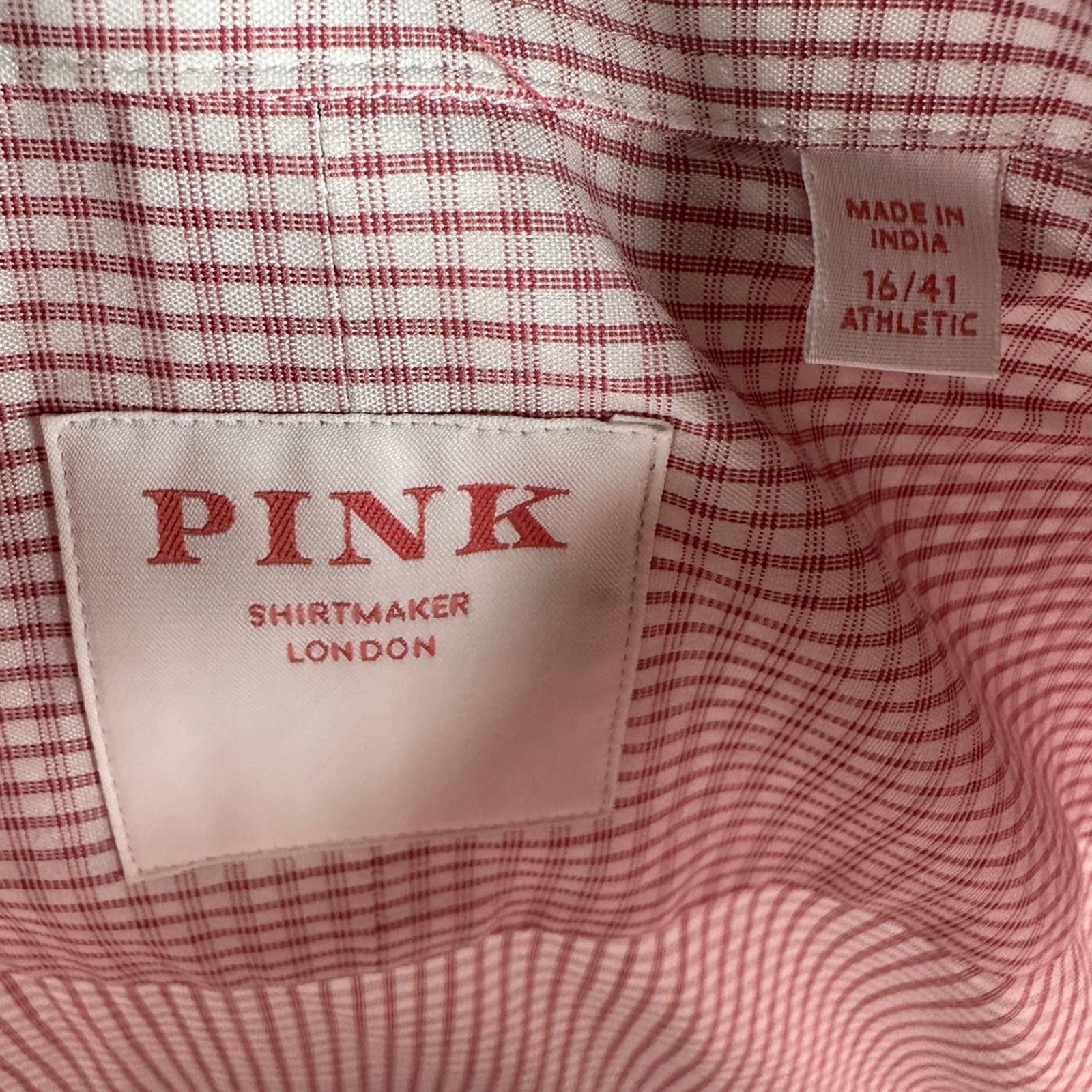 Pink Thomas Pink Button Up Shirt White Pink Windowpane 16 / 41 Size US L / EU 52-54 / 3 - 8 Thumbnail