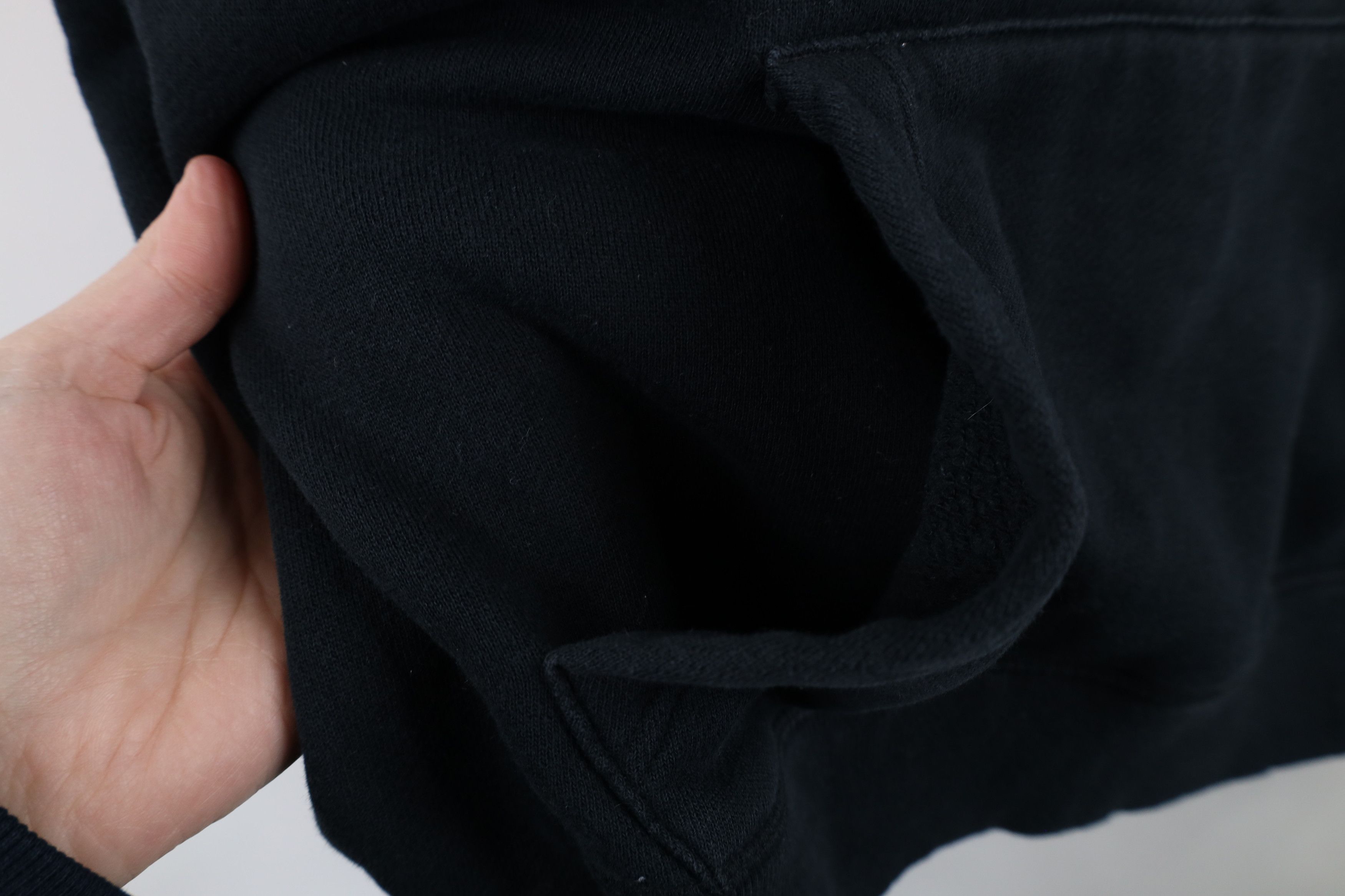New Balance × Vintage Vintage Y2K New Balance Felt Logo Hoodie Sweatshirt Black Size L / US 10 / IT 46 - 7 Thumbnail