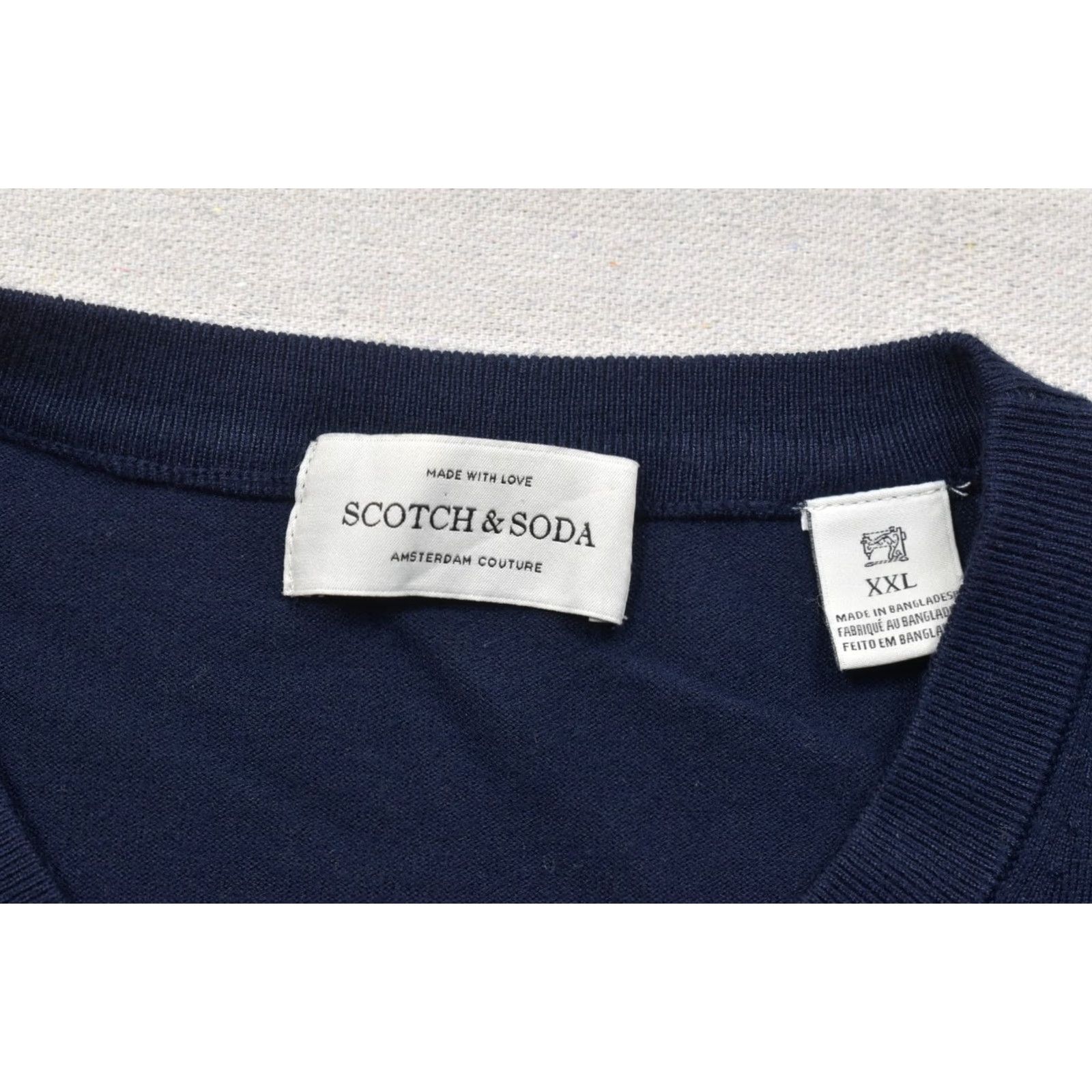 Scotch & Soda Scotch & Soda Amsterdam Couture Navy Blue Crewneck Sweater XXL Viscose Blend Regular Mens Pullover Knit Giftwear Size US XXL / EU 58 / 5 - 6 Thumbnail