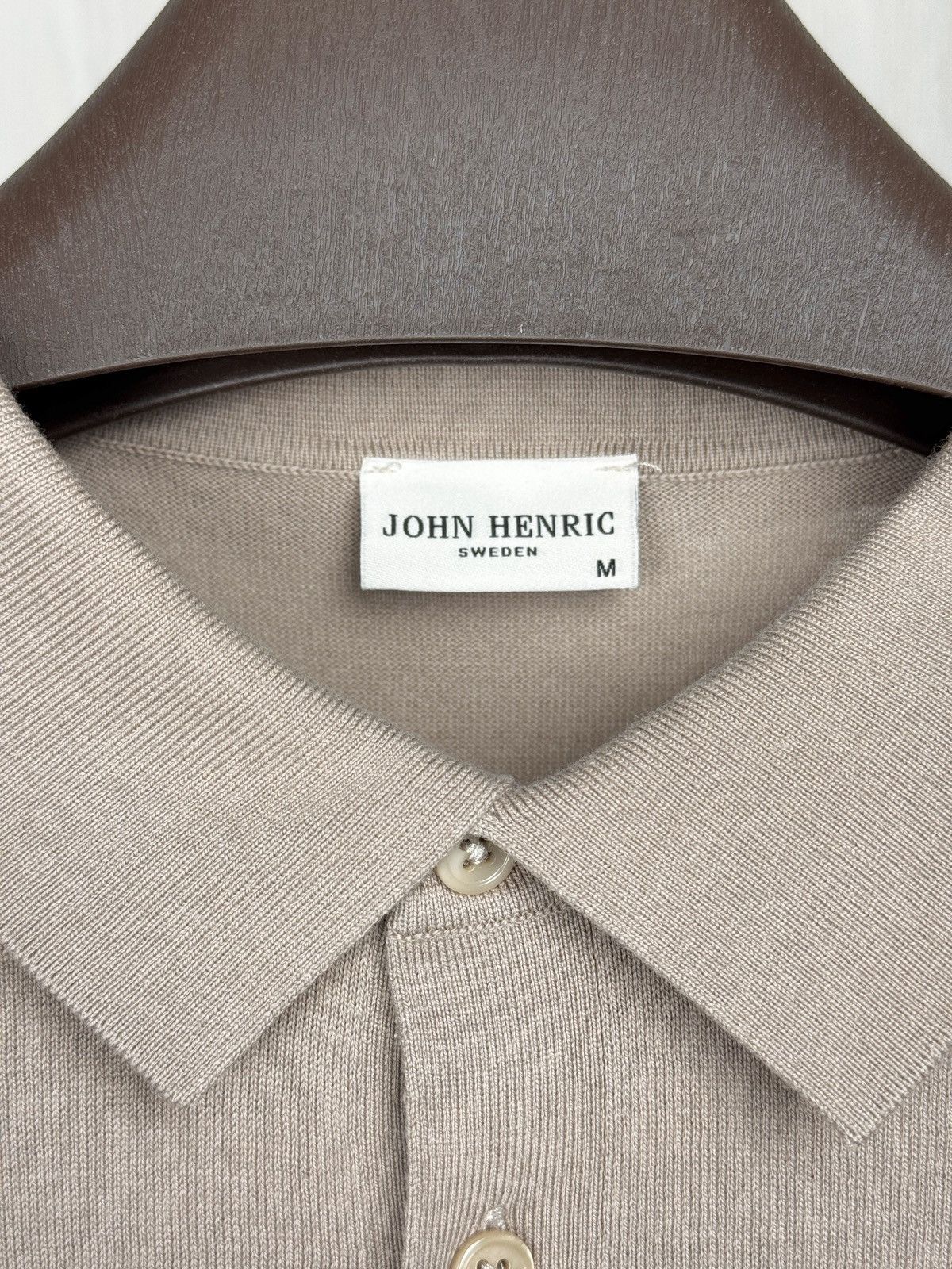 Other John Henric Sweden Cotton-Silk Knitted Long Sleeve Polo sz M Size US M / EU 48-50 / 2 - 9 Thumbnail