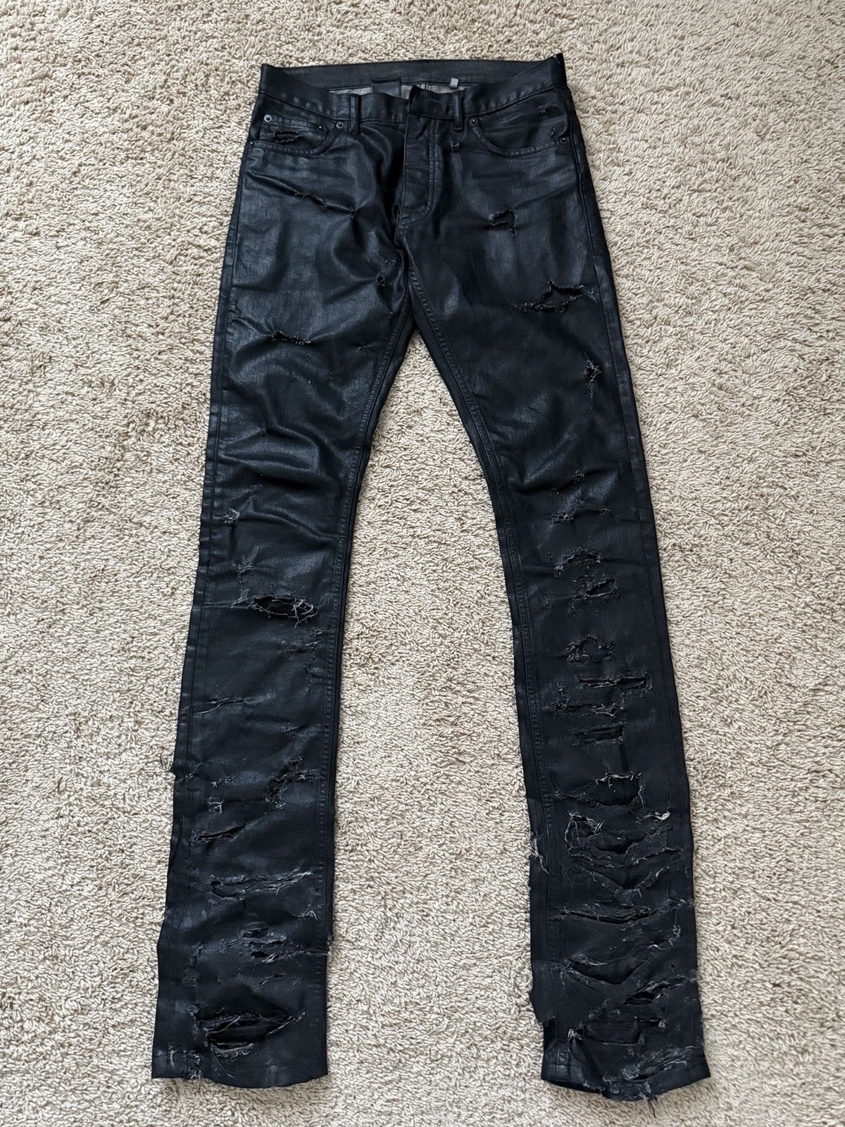 Dior × Hedi Slimane Dior Homme SS04 “Strip” Destroyed Denim