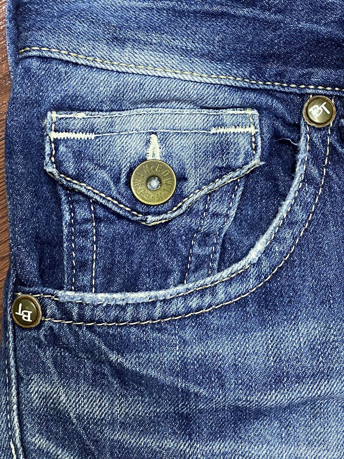 Edwin Vintage Edwin Blue Trip Whisker Flare Jeans Size US 33 - 11 Thumbnail