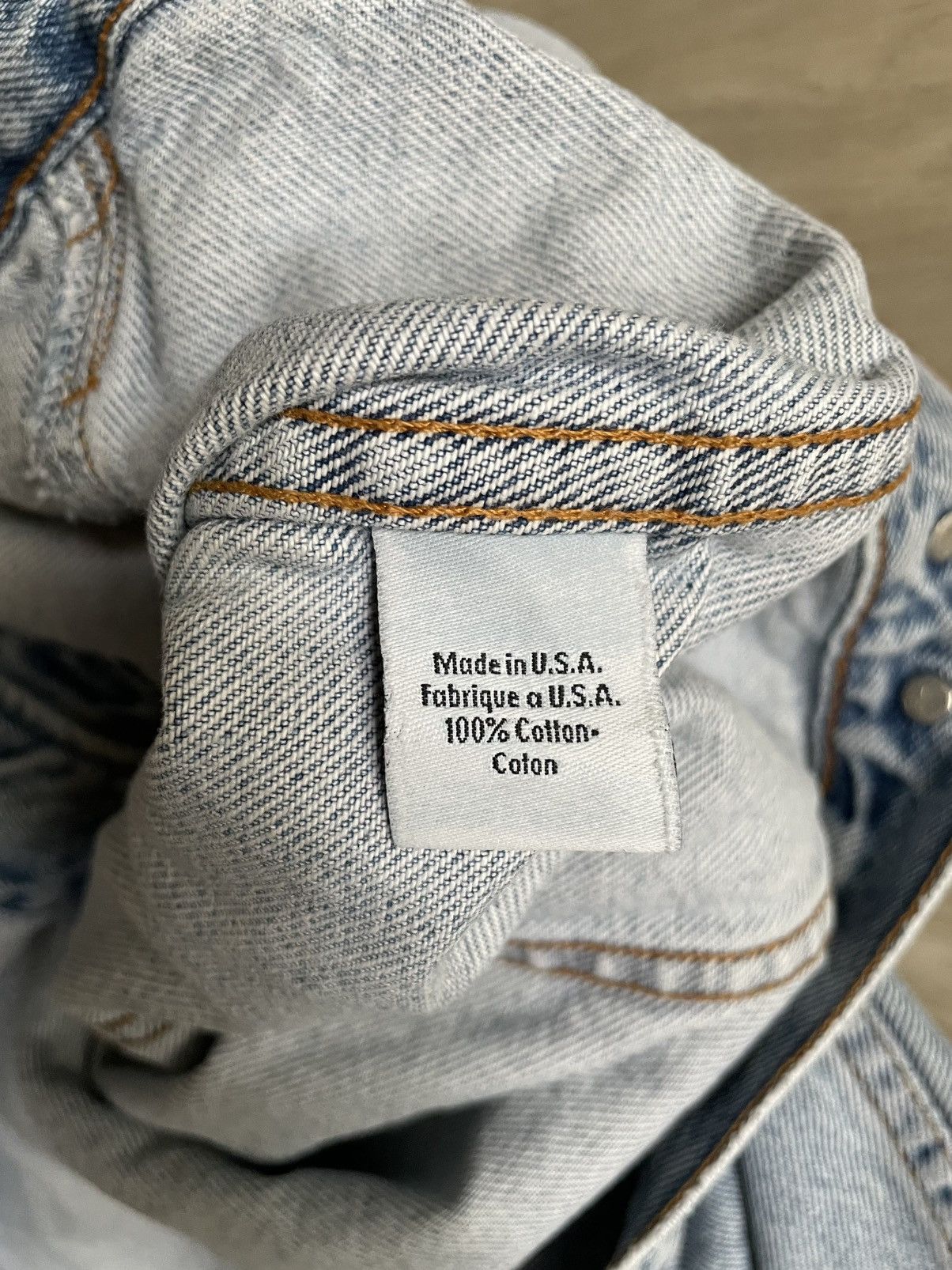 Calvin Klein × Vintage Vintage Calvin Klein Double Stone Wash Trucker USA Sz L Size L / US 10 / IT 46 - 6 Thumbnail