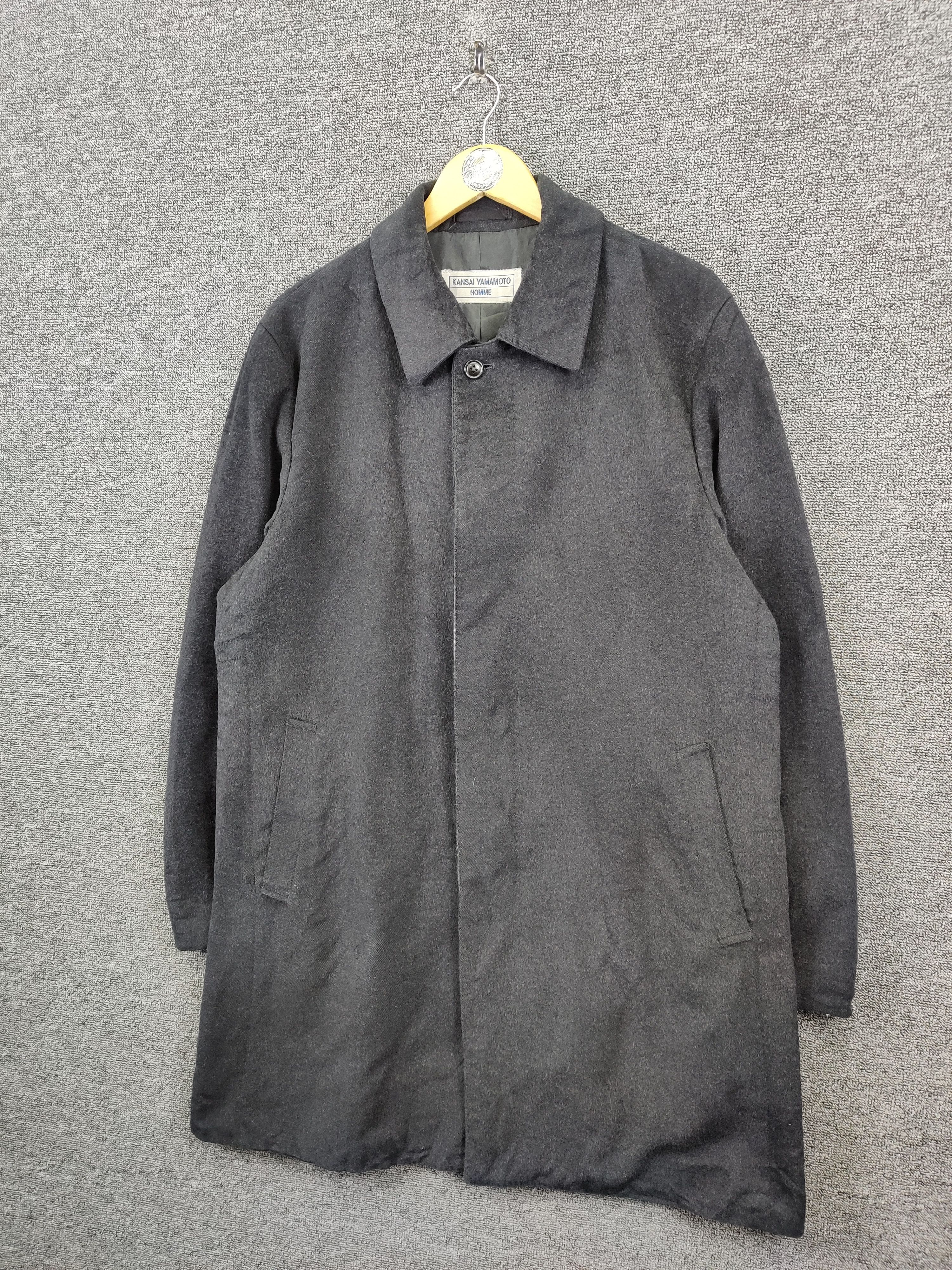 Kansai Yamamoto Vintage Kansai Yamamoto Homme Wool Single Breasted Coat Size US L / EU 52-54 / 3 - 2 Thumbnail