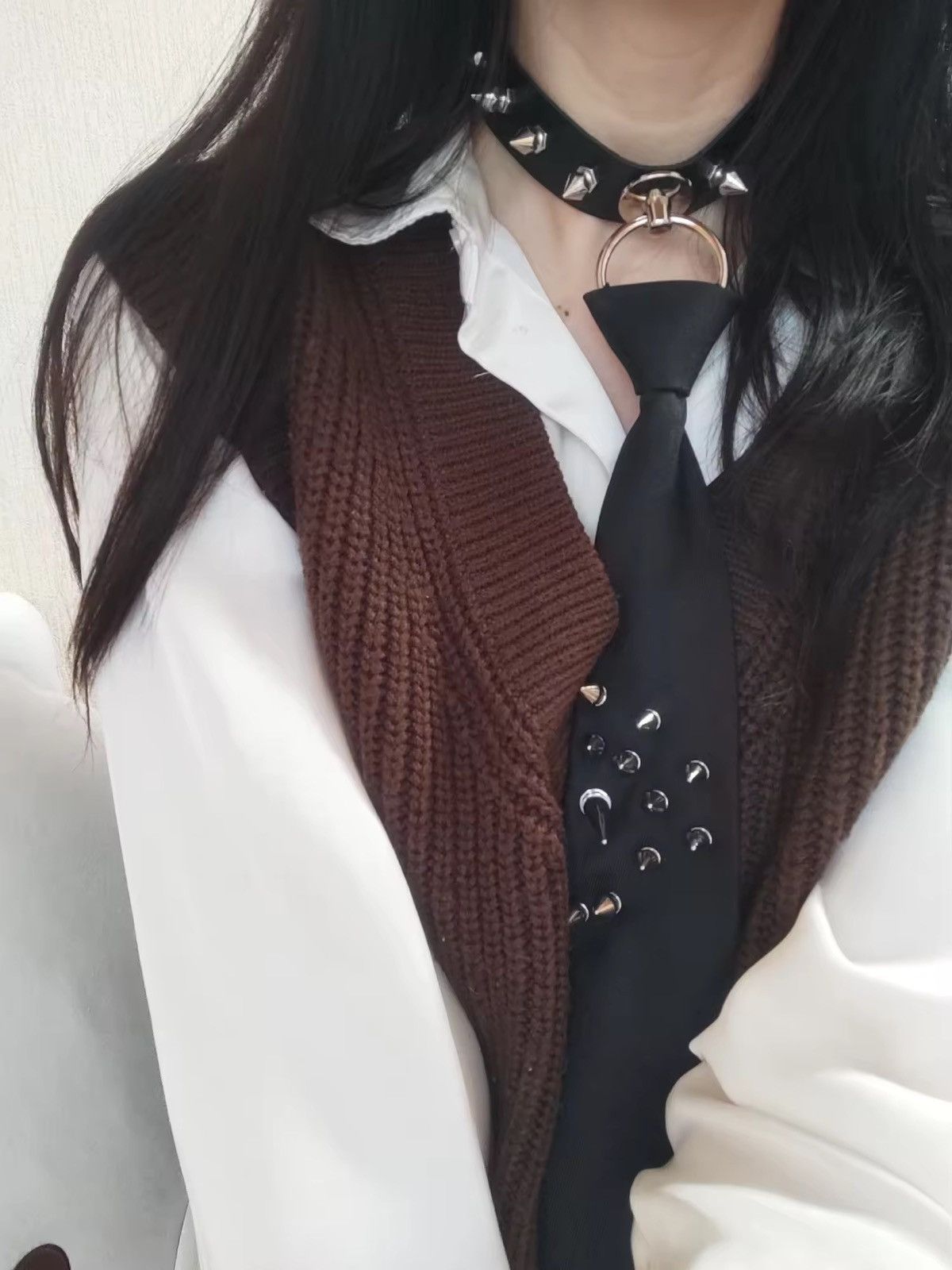 Japanese Brand × Leather Y2k tie punk aesthetic Size ONE SIZE - 1 Thumbnail