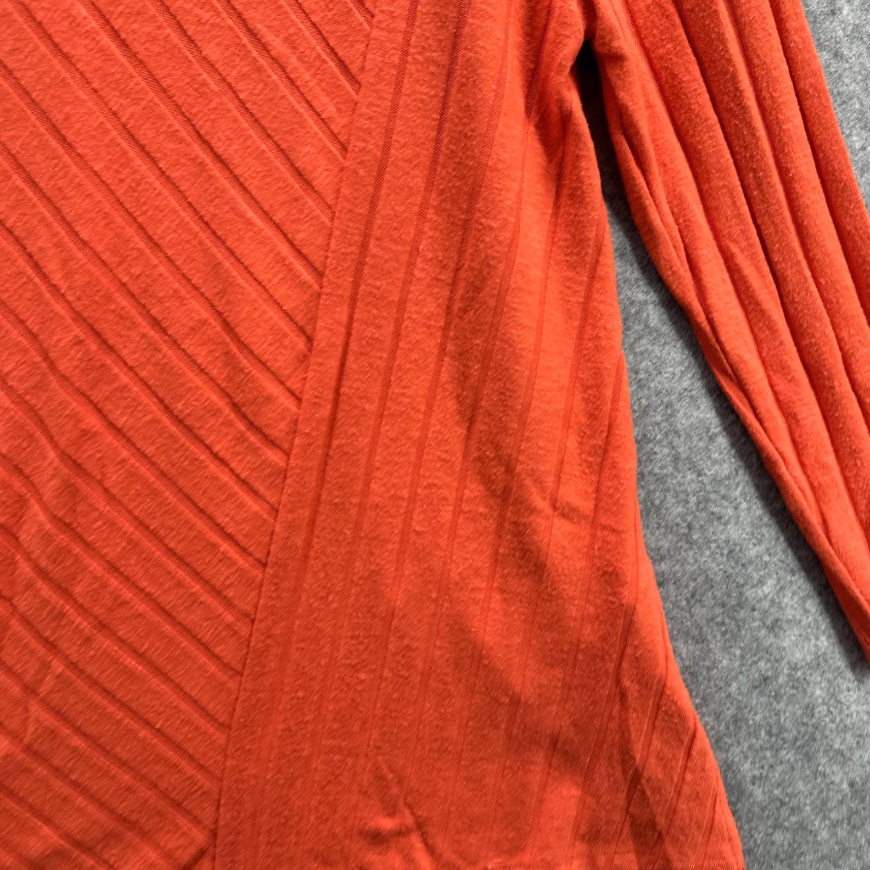 Vintage Maeve Anthropologie Sweater Womens Large Orange Ribbed Tunic 3/4 Sleeve Top Viscose Polyester Spandex Knit Scoop Neck Lightweight All Seasons Size L / US 10 / IT 46 - 7 Thumbnail