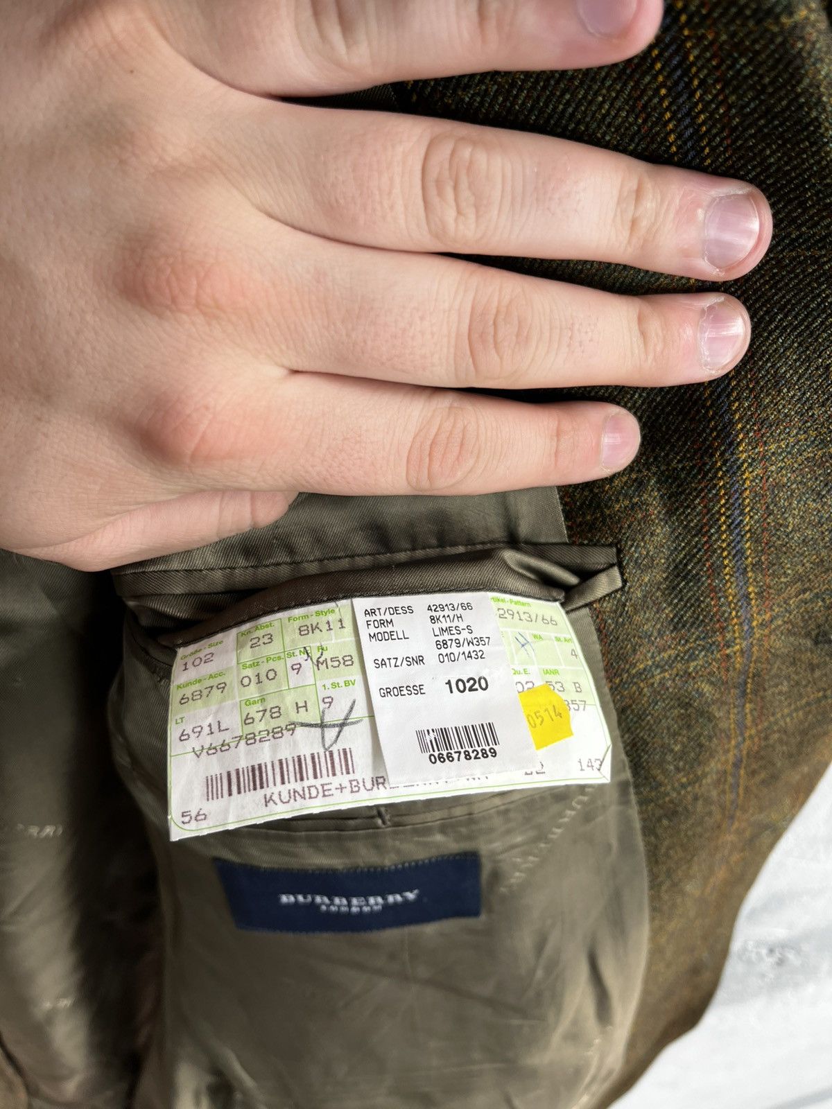 Burberry × Lucky Brand × Vintage Burberry blazer jacket vintage Size 52R - 13 Thumbnail