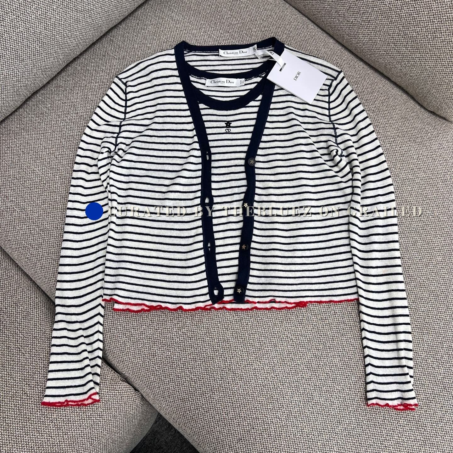 Dior Dior FW24 Linen Stripe Knit Set Size S / US 4 / IT 40 - 1 Thumbnail