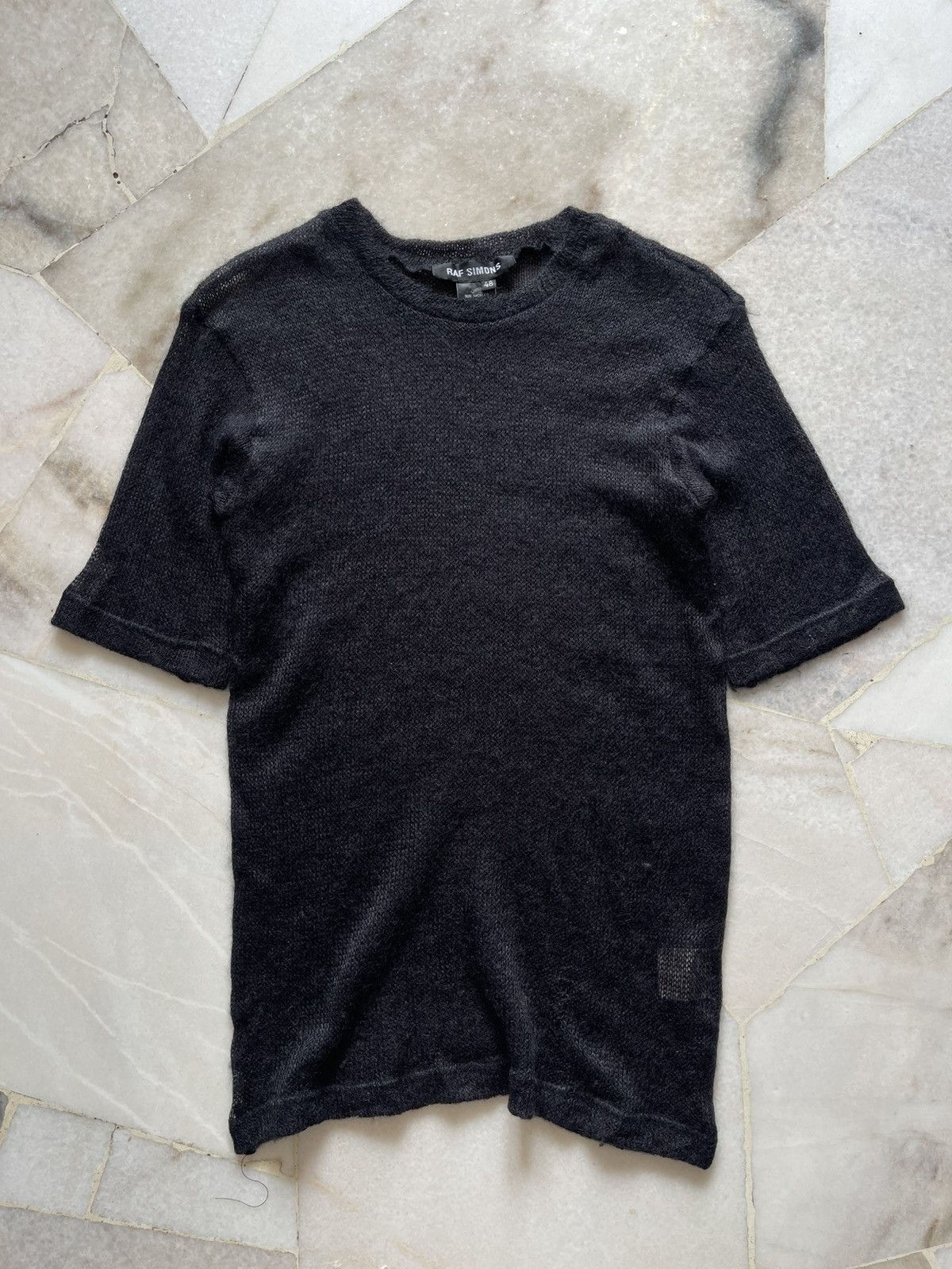 Raf Simons 1998 Raf Simons Radioactivity Mesh Mohair Tee Size US S / EU 44-46 / 1 - 7 Thumbnail