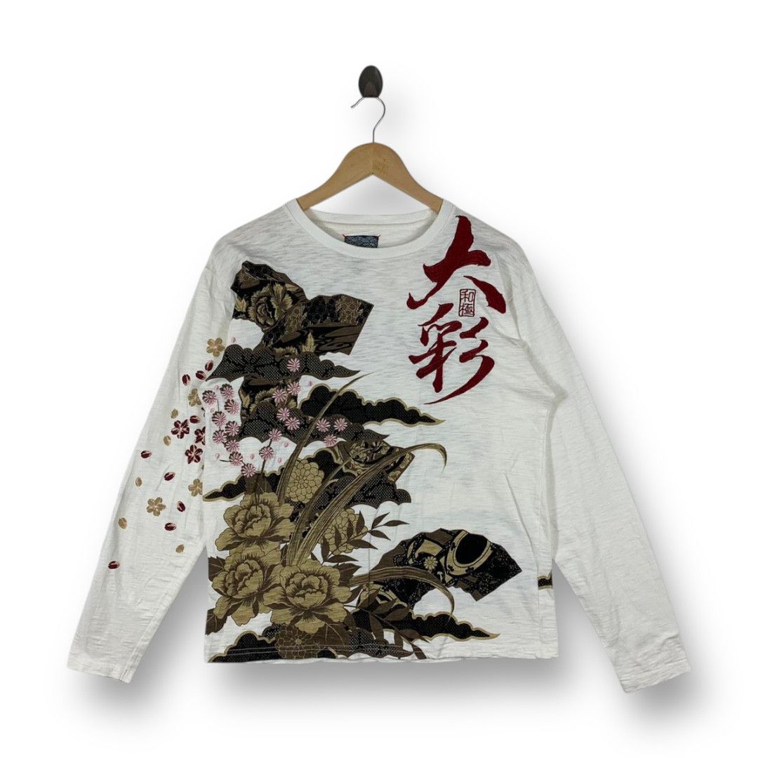 Ryugi Atsugi Peony & Sakura Embroidered Long Sleeve Tee